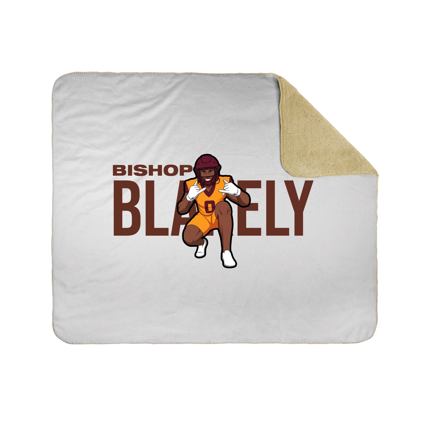 Throw Blanket — Player Name in White