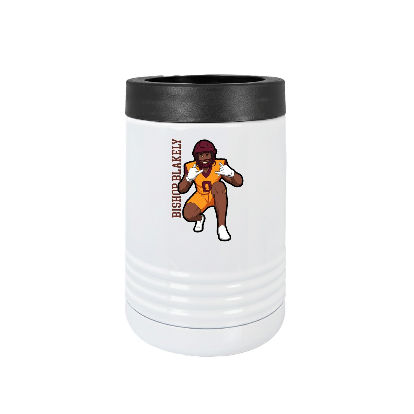 Beverage Holder — Name Vertical in White
