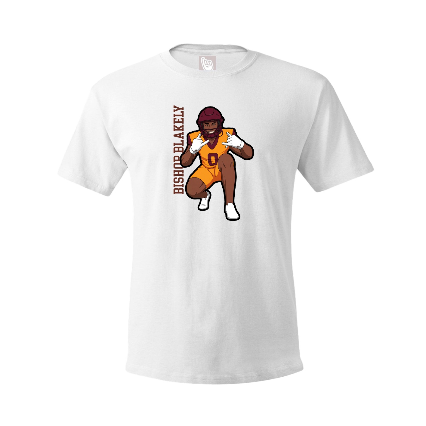 Tee — Name Vertical in White