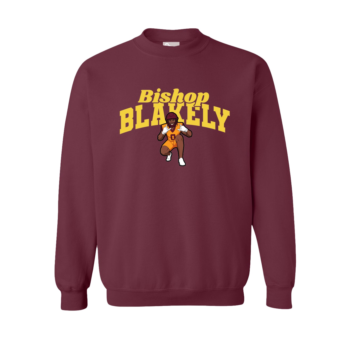 Fleece Crew — Signature Arch in Maroon