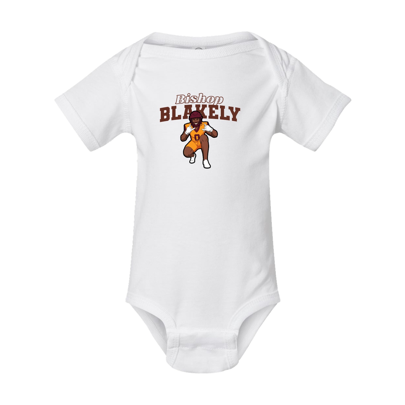 Baby Onesie — Name Arch in White