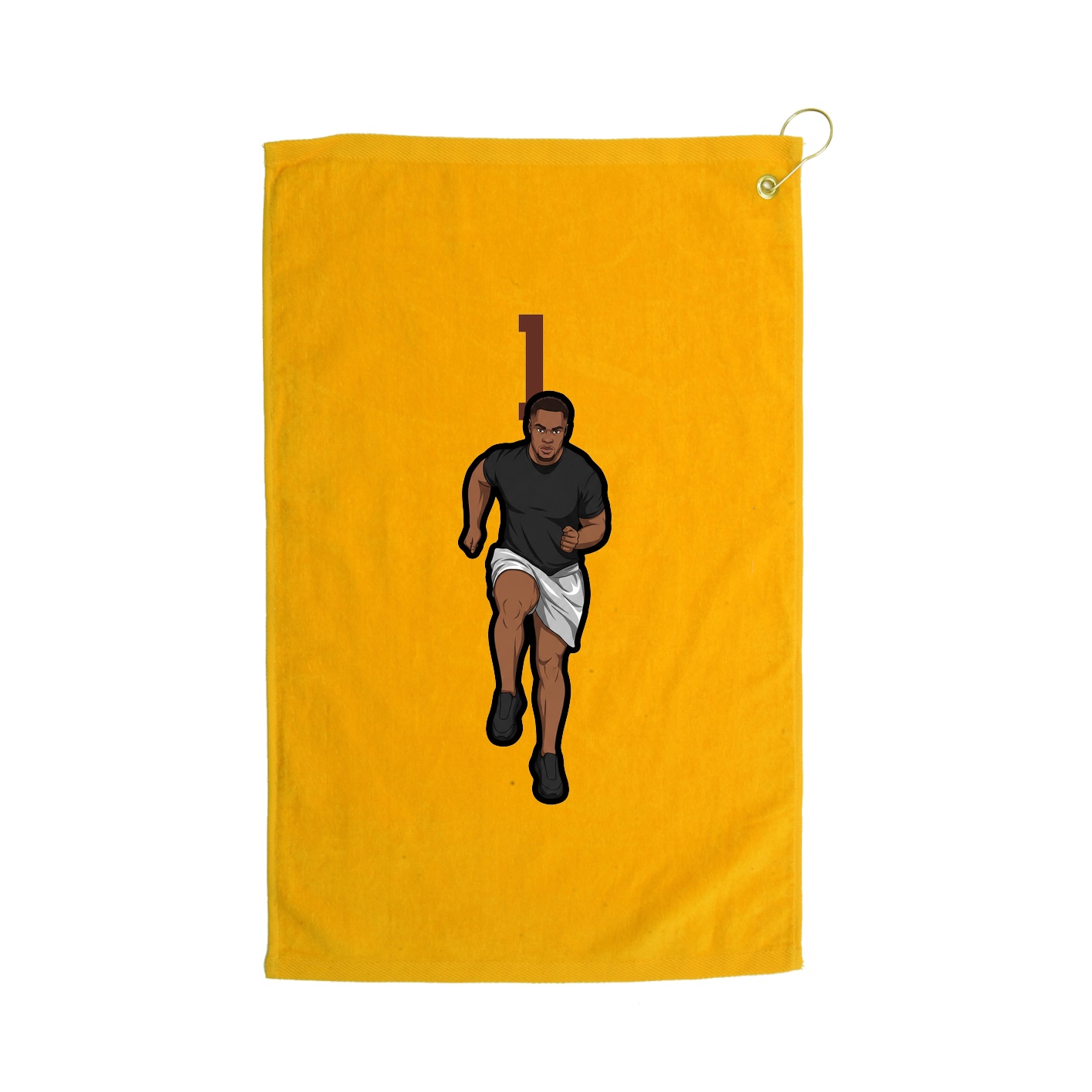 Golf Towel — Number Top in Gold