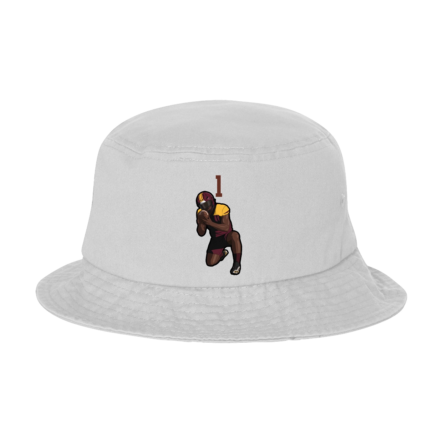 Bucket Cap — Number Top in White