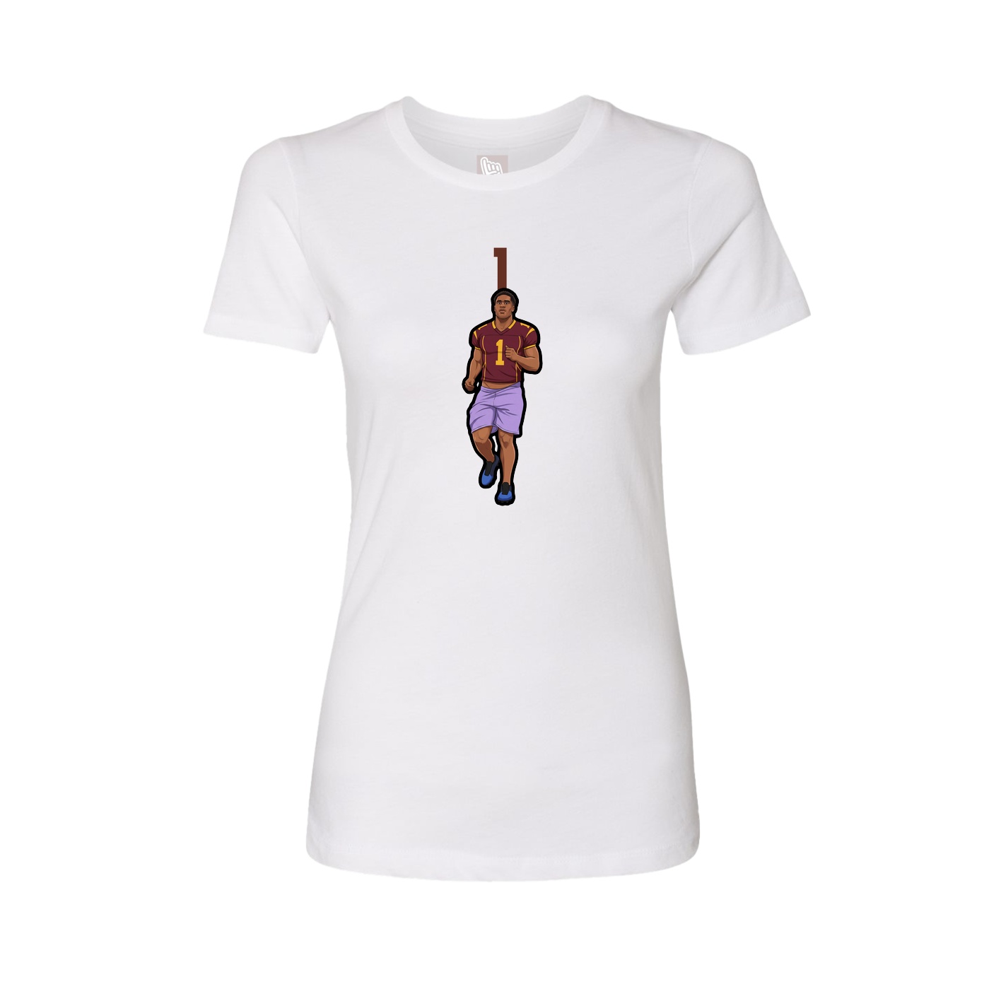 Fitted Women's Tee — Number Top in White