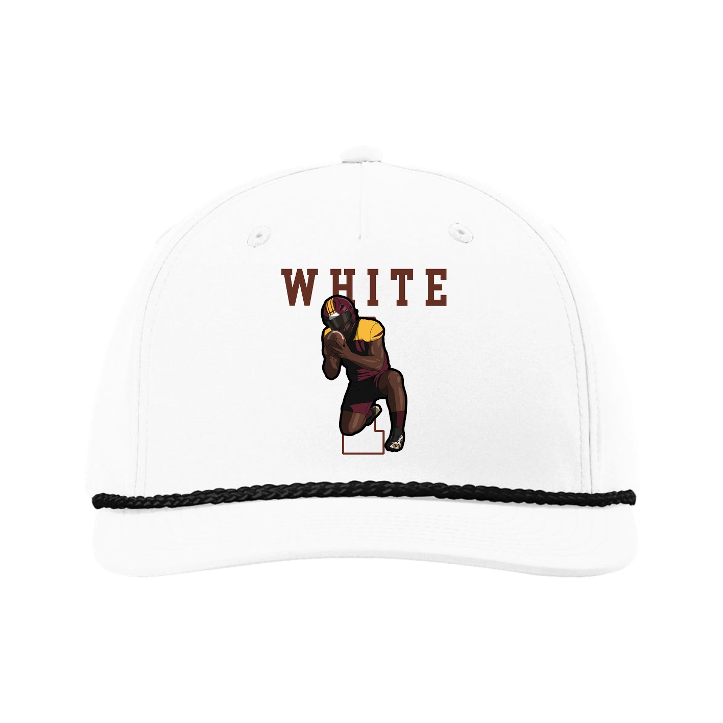 Five-Panel Classic Rope Cap — Shirsey in White