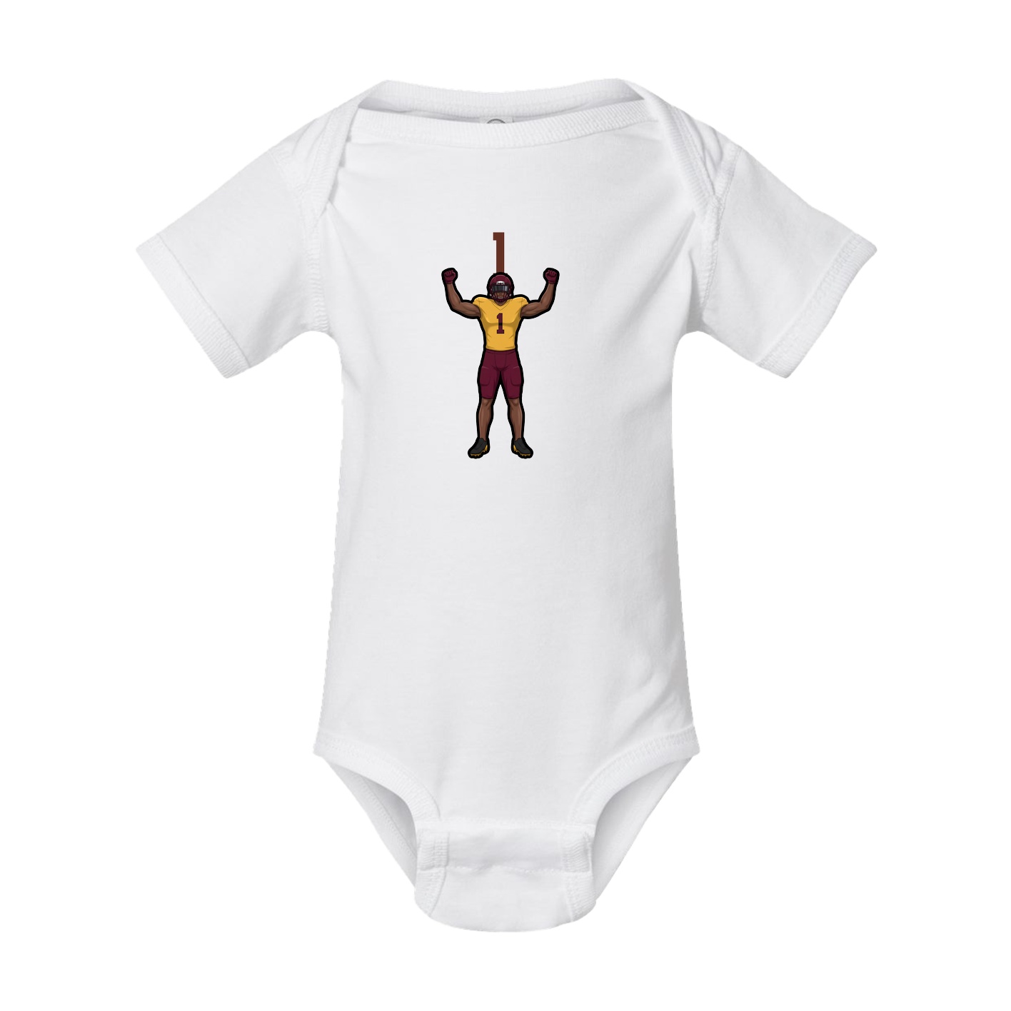Baby Onesie — Number Top in White