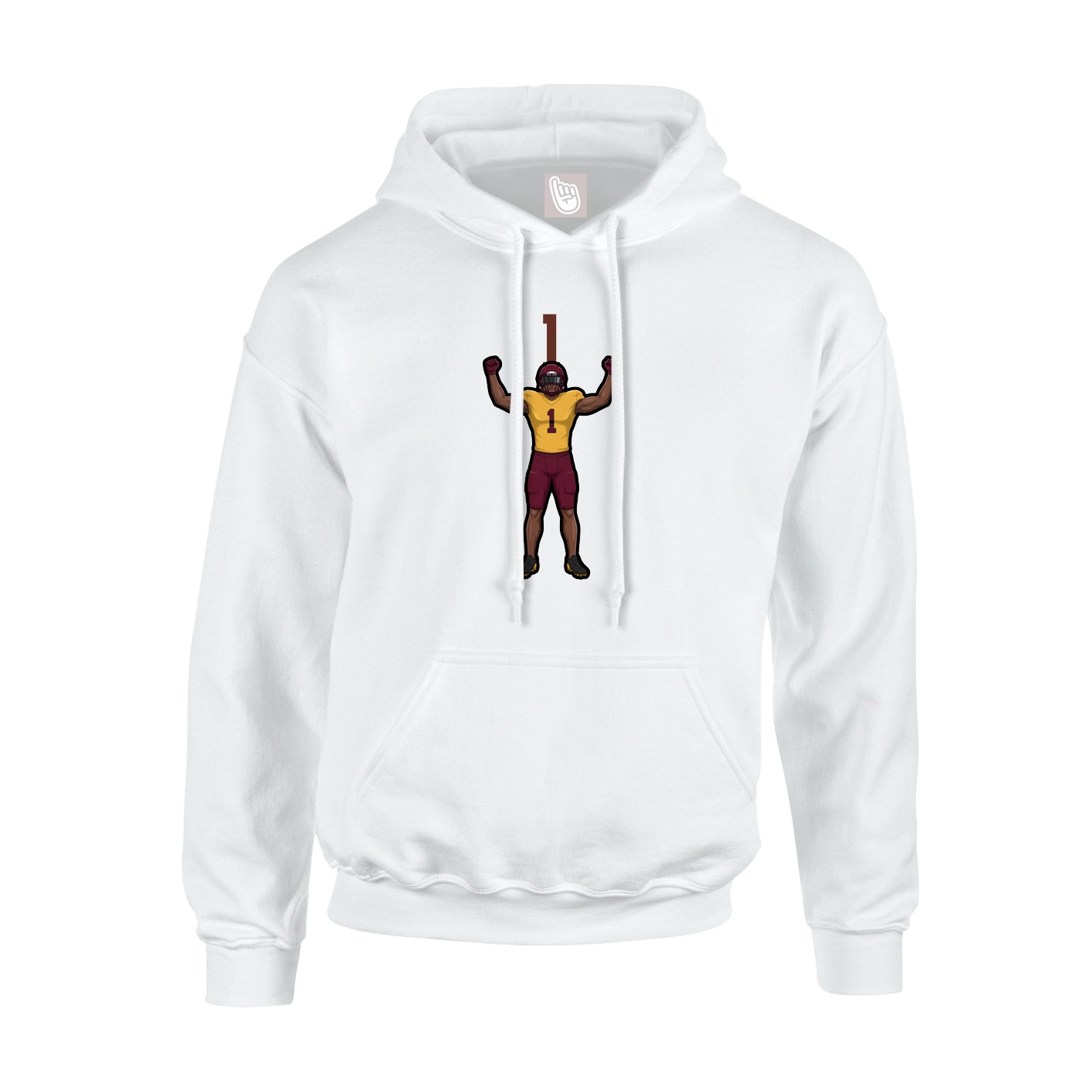 Hoodie — Number Top in White
