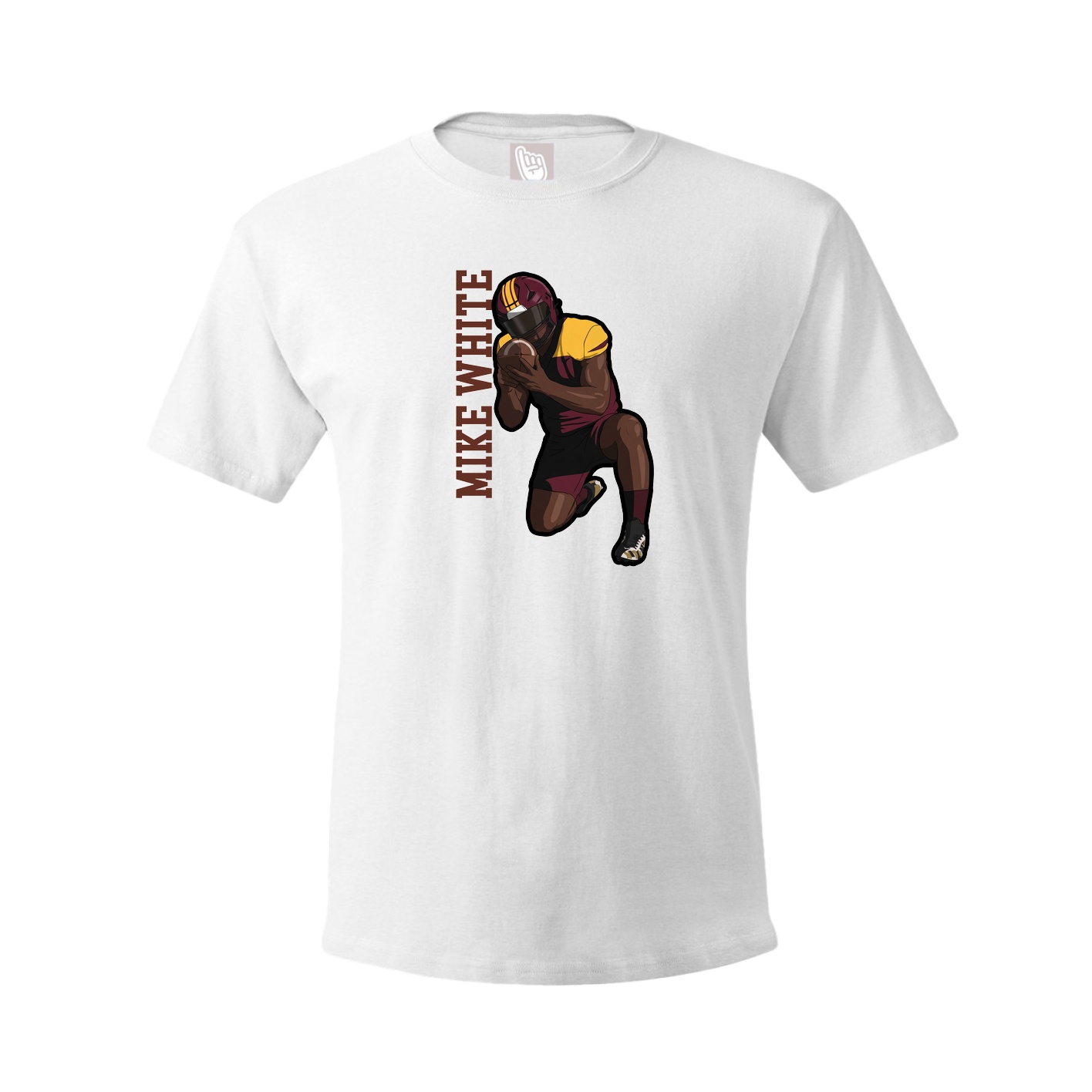 Youth Tee — Name Vertical in White
