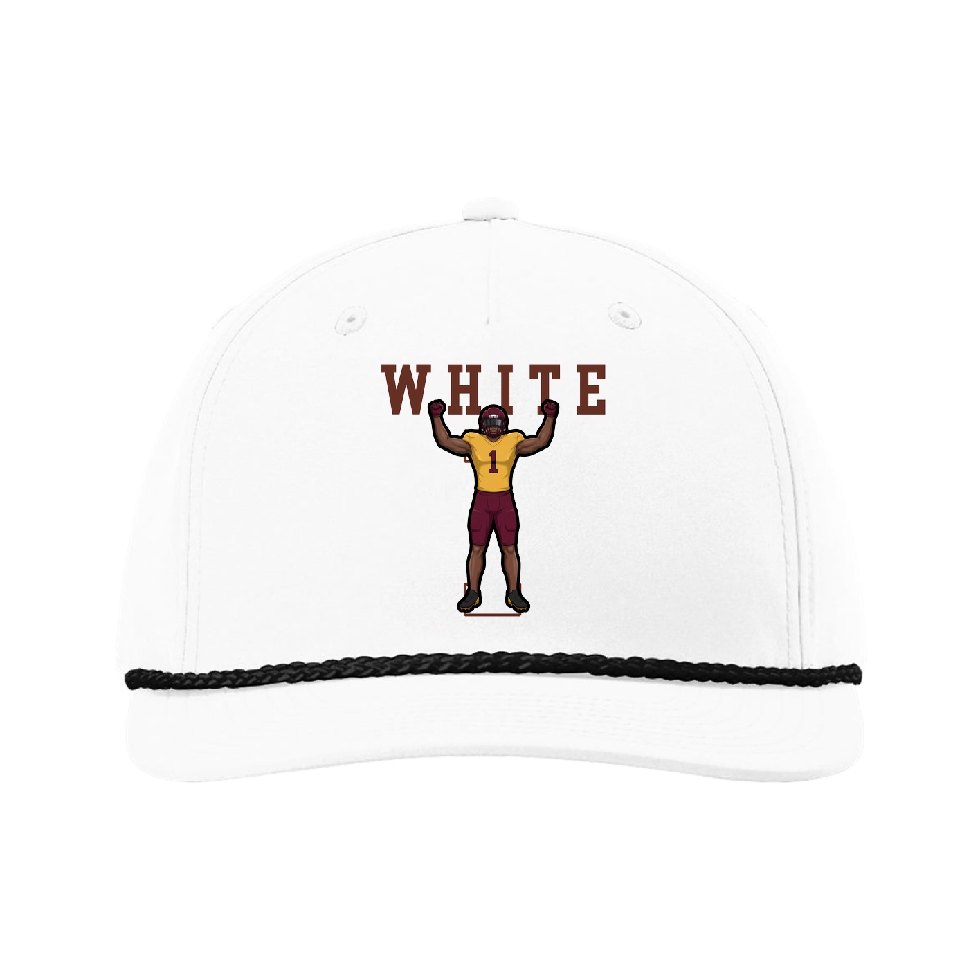 Five-Panel Classic Rope Cap — Shirsey in White