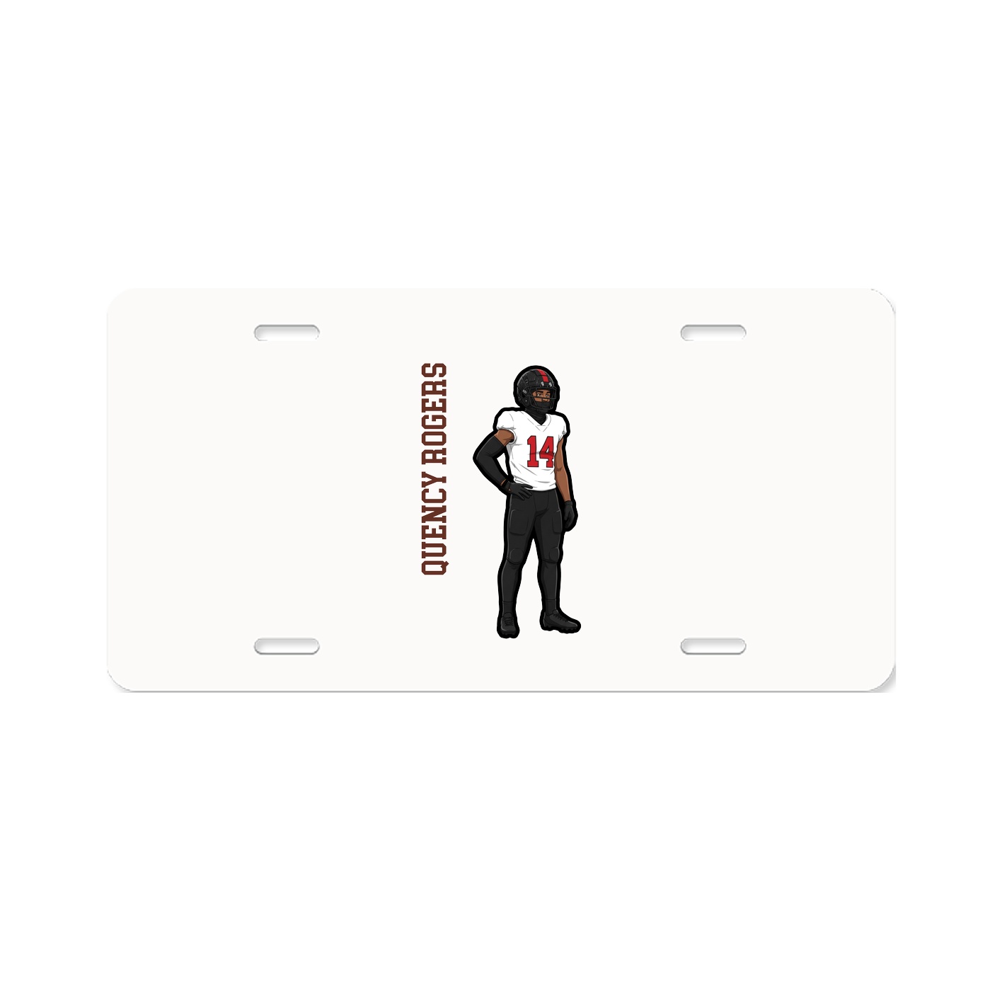 License Plate — Name Vertical in Classic