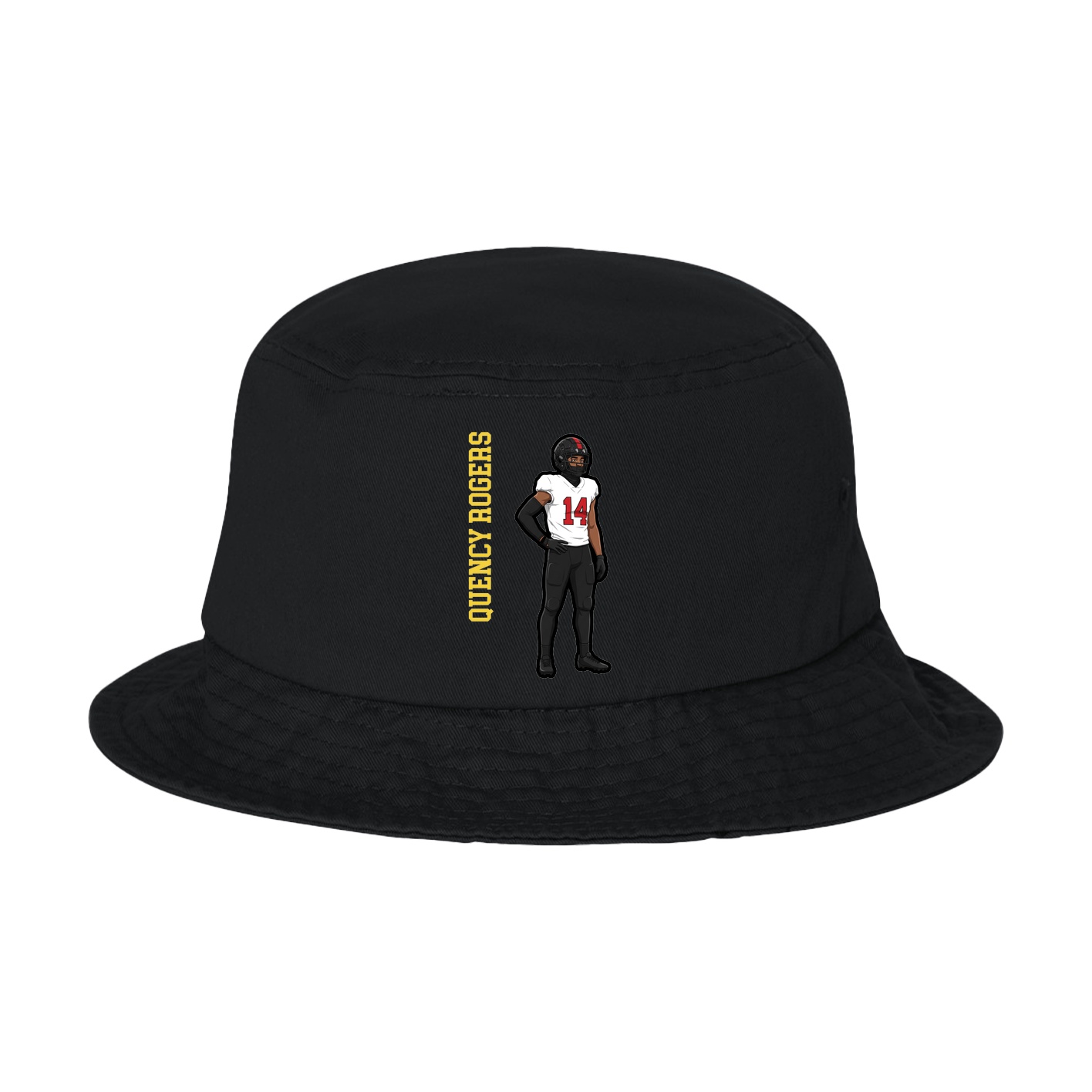 Bucket Cap — Name Vertical in Black