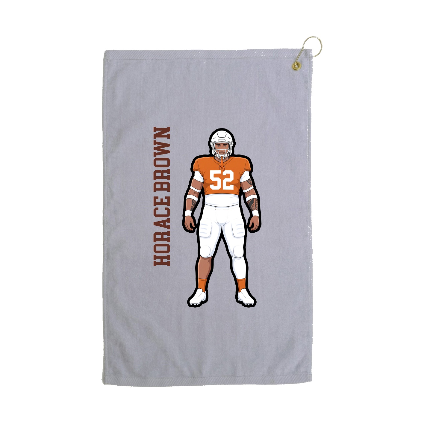 Golf Towel — Name Vertical in Grey