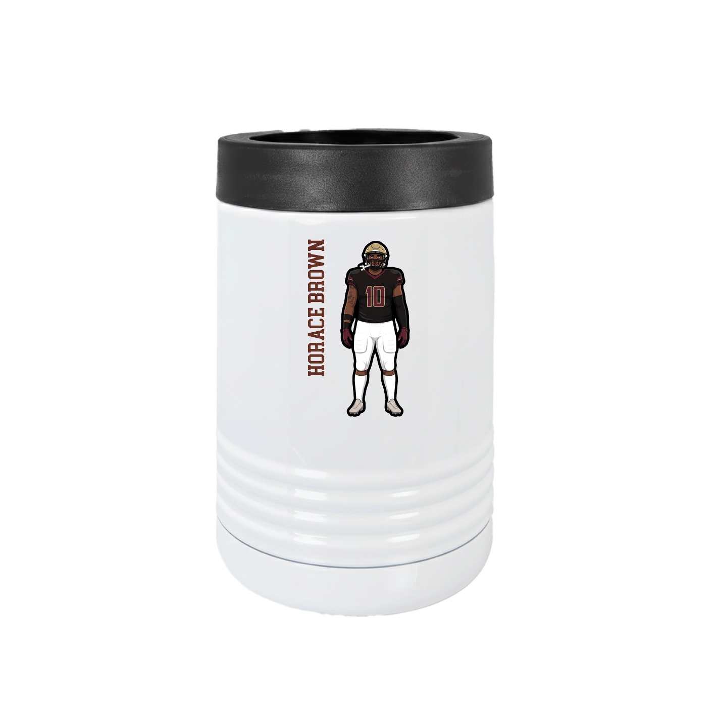 Beverage Holder — Name Vertical in White