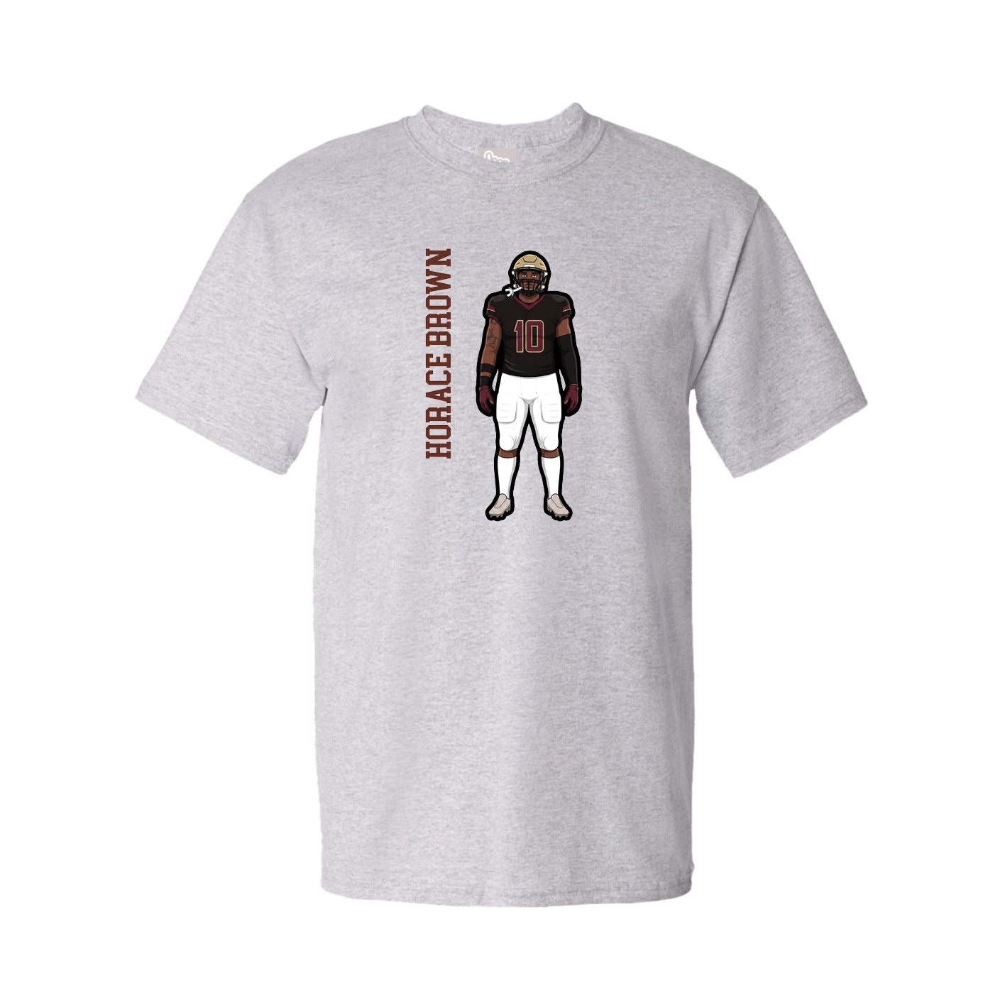 Youth Tee — Name Vertical in Grey