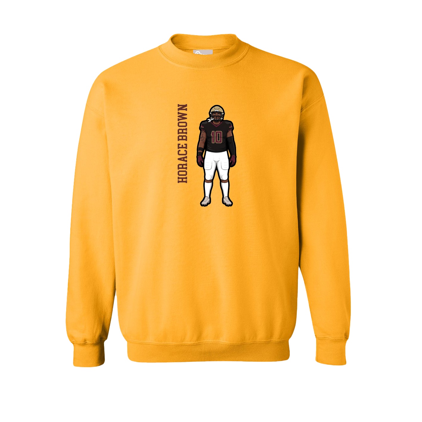 Fleece Crew — Name Vertical in Gold