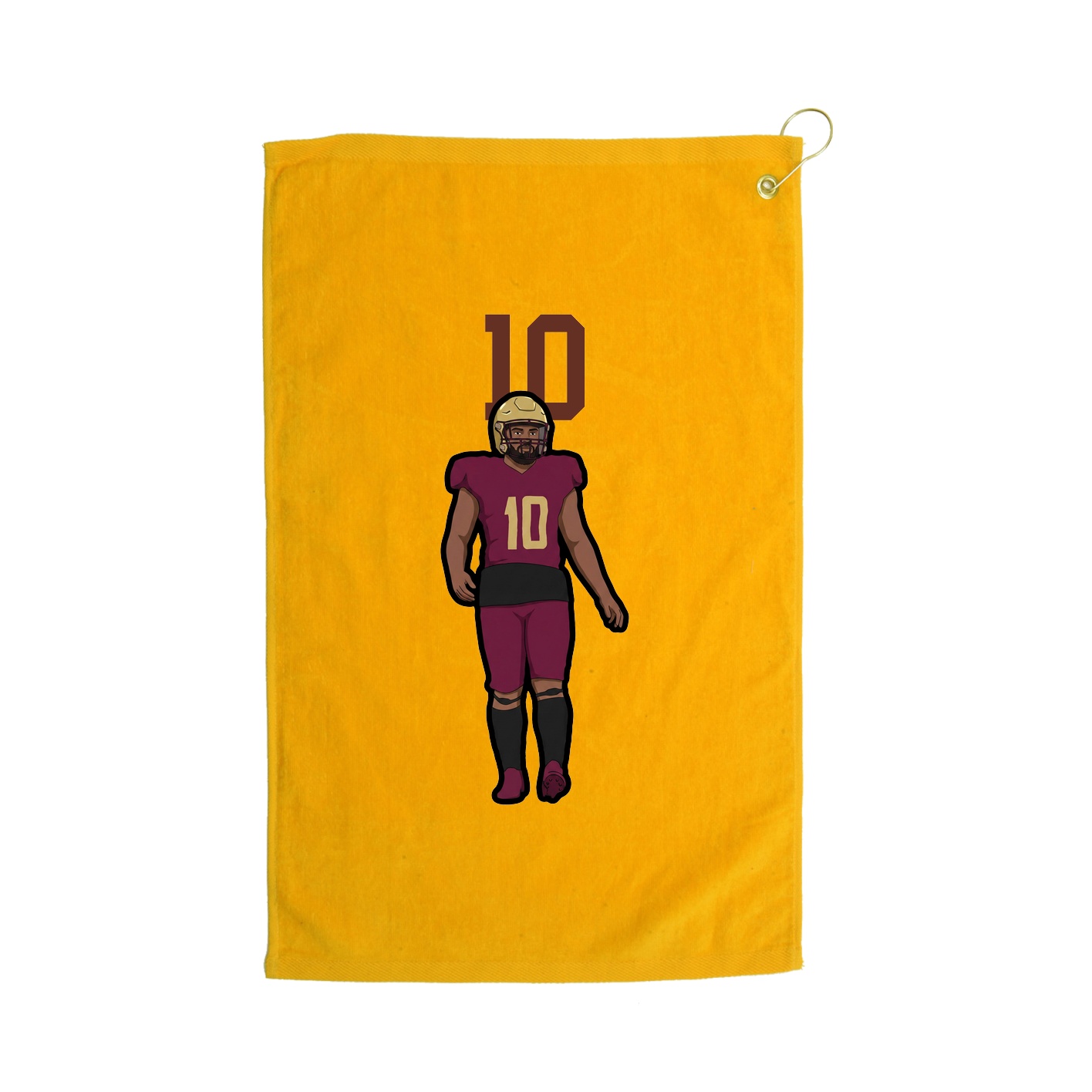 Golf Towel — Number Top in Gold
