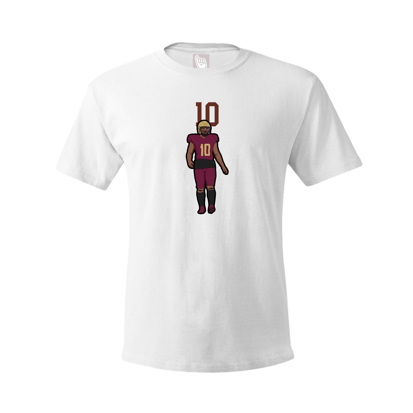 Youth Tee — Number Top in White