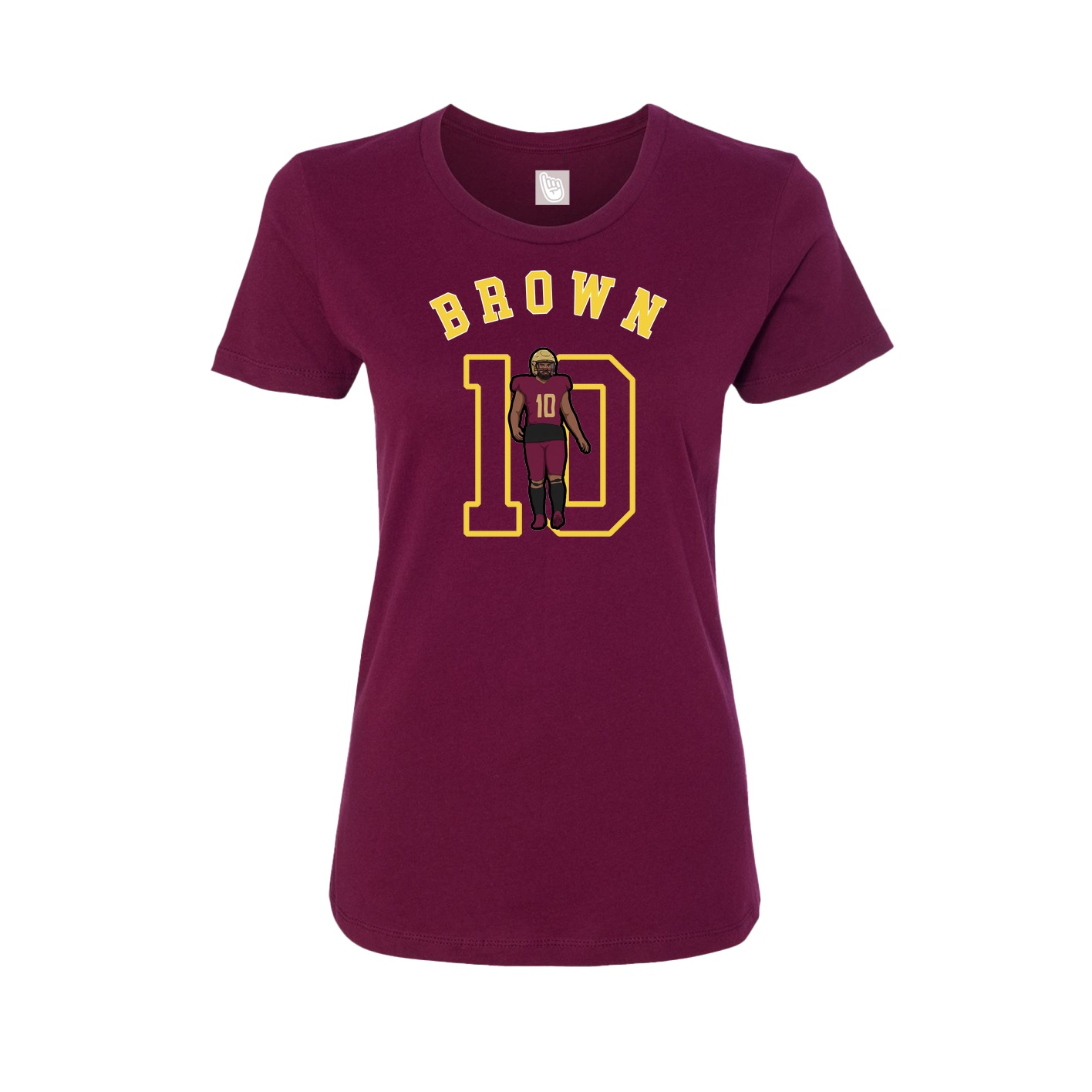 Fitted Women's Tee — Shirsey Arch in Maroon
