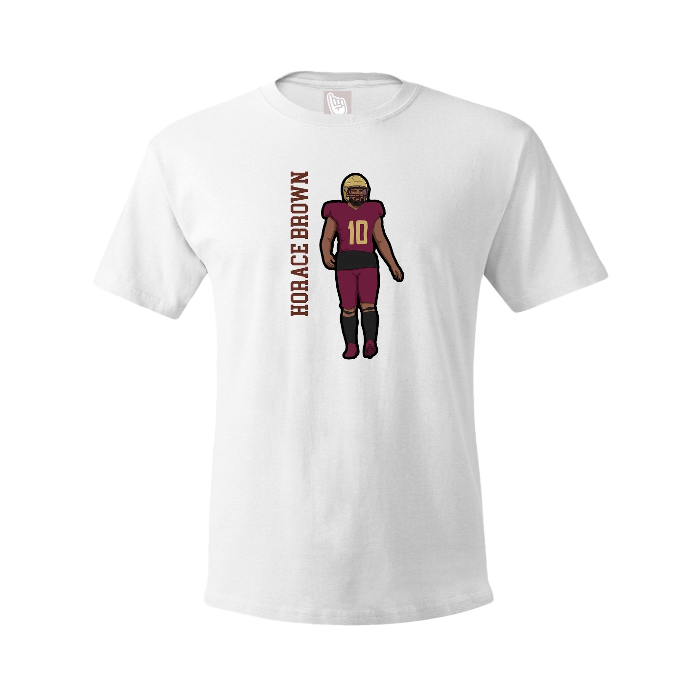 Tee — Name Vertical in White