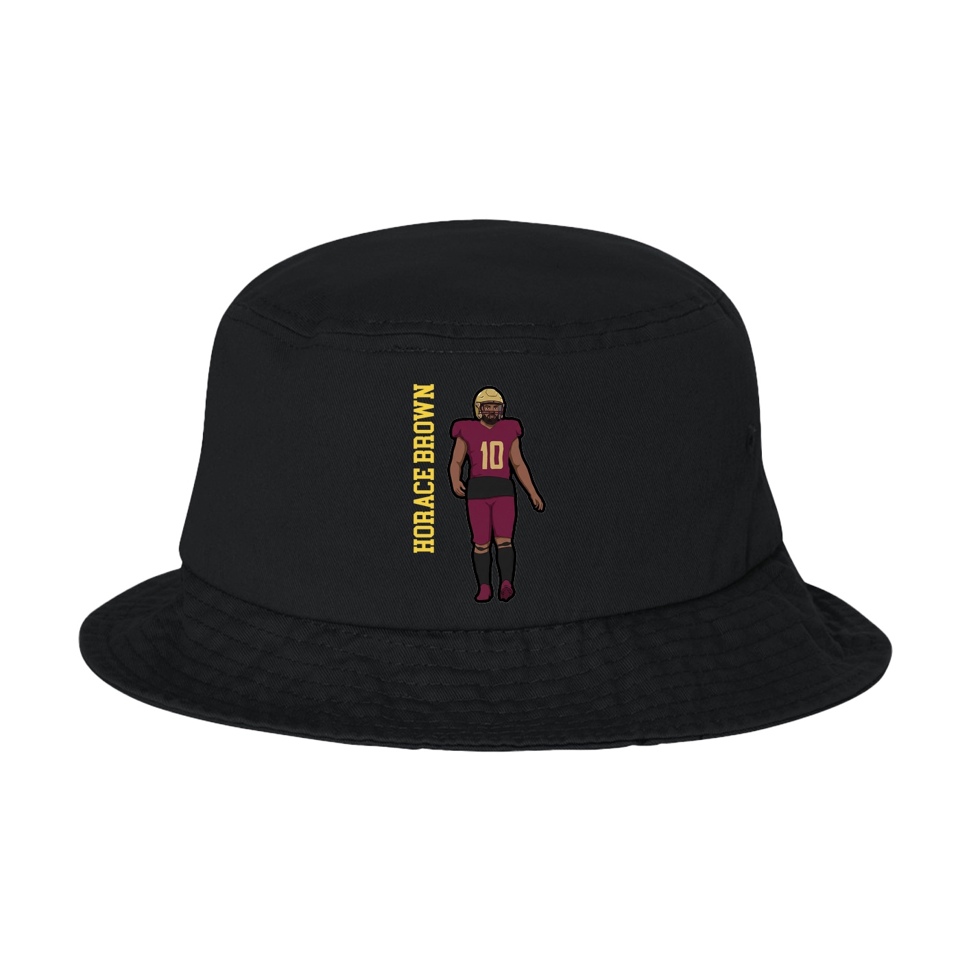 Bucket Cap — Name Vertical in Black