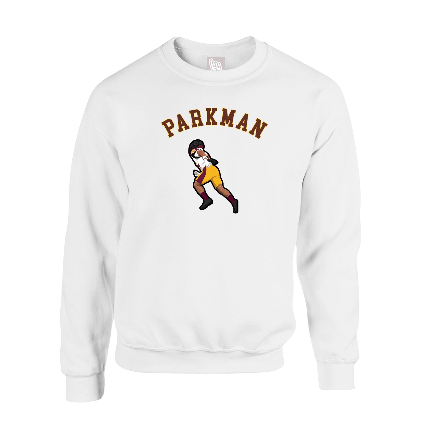 Fleece Crew — Shirsey Arch in White