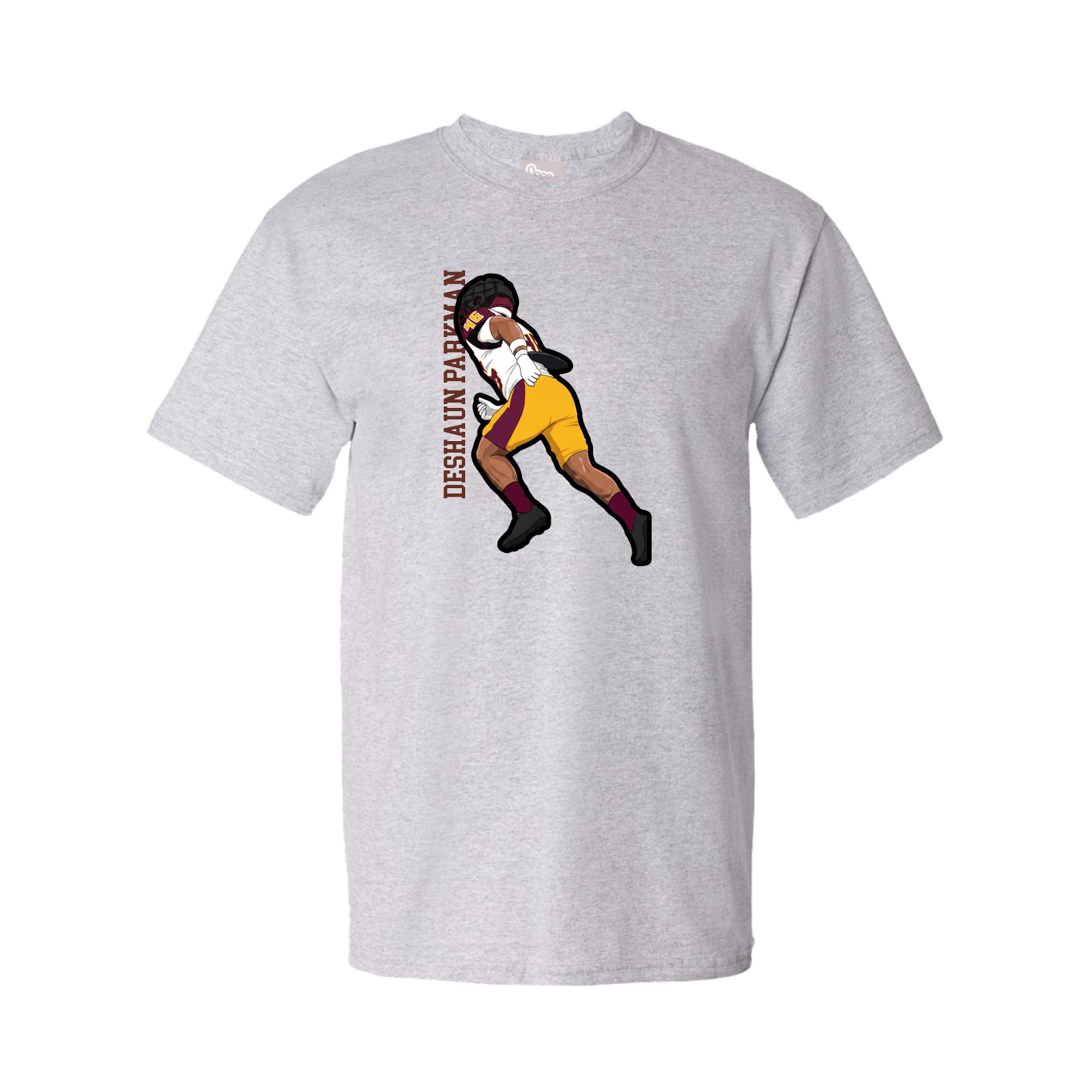 Tee — Name Vertical in Grey