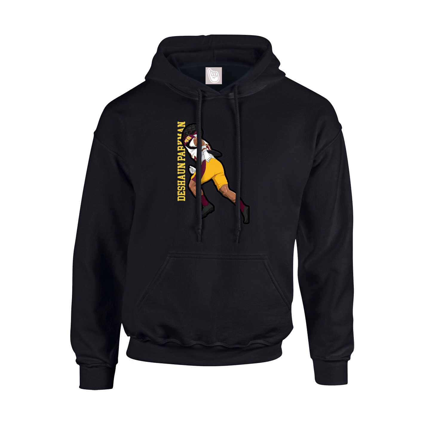 Youth Hoodie — Name Vertical in Black