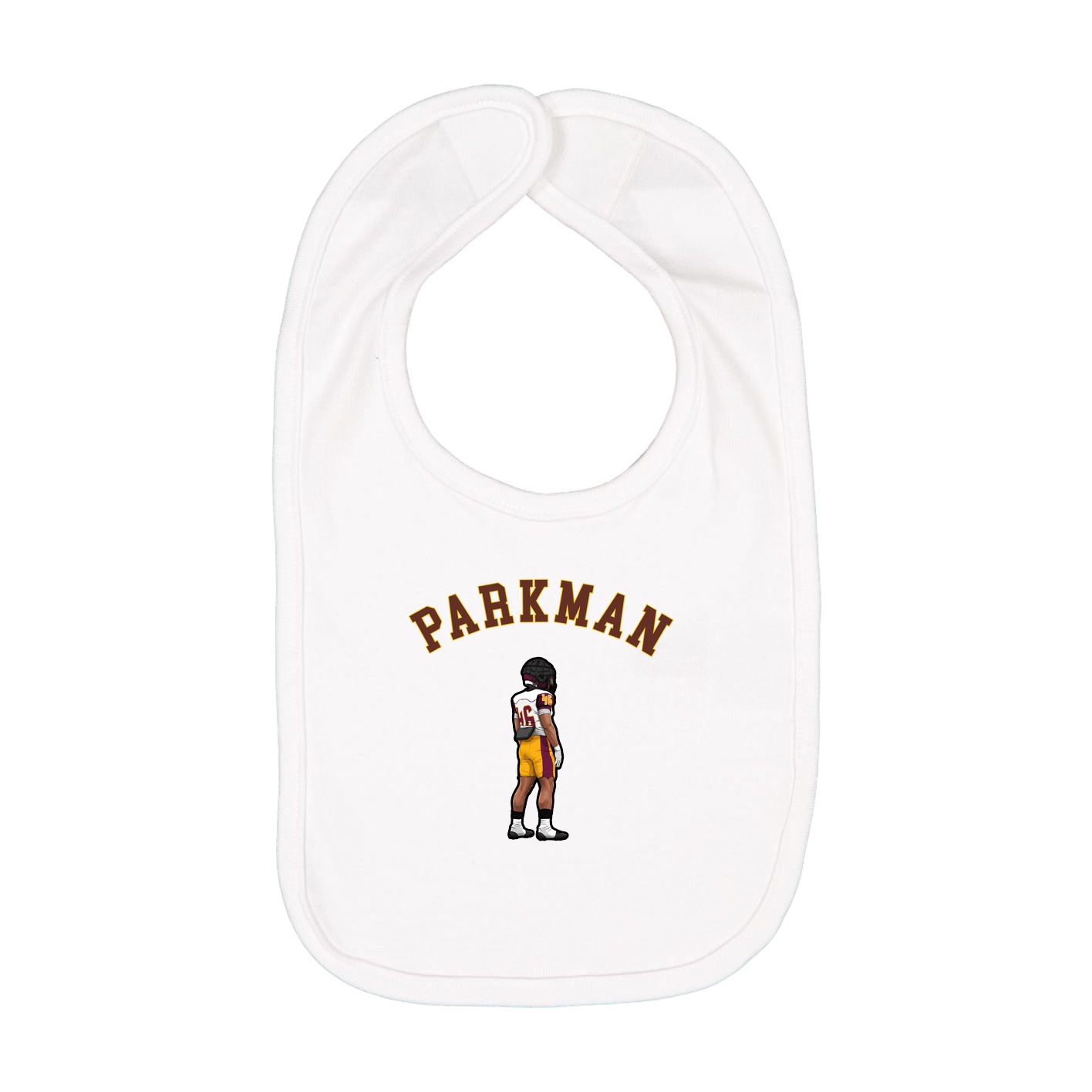 Infant Bib — Shirsey Arch in White