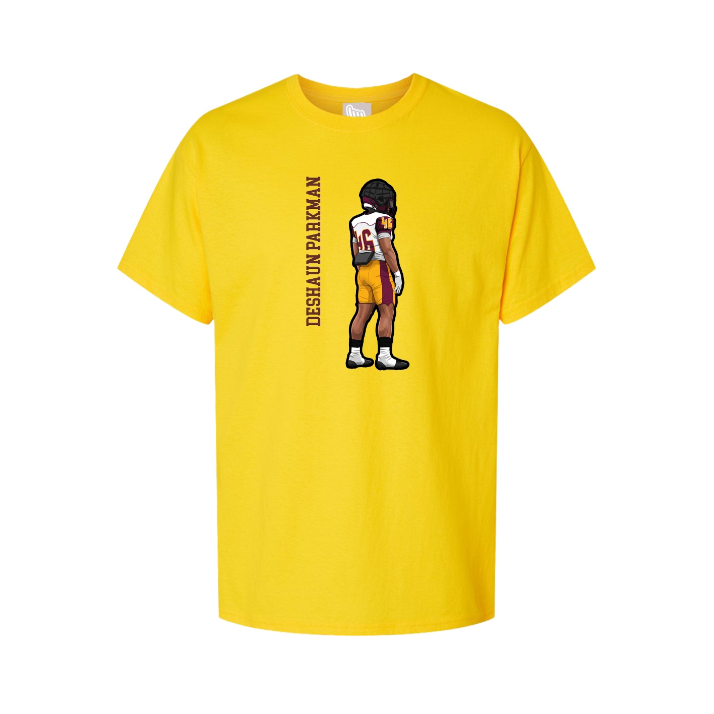 Youth Tee — Name Vertical in Gold