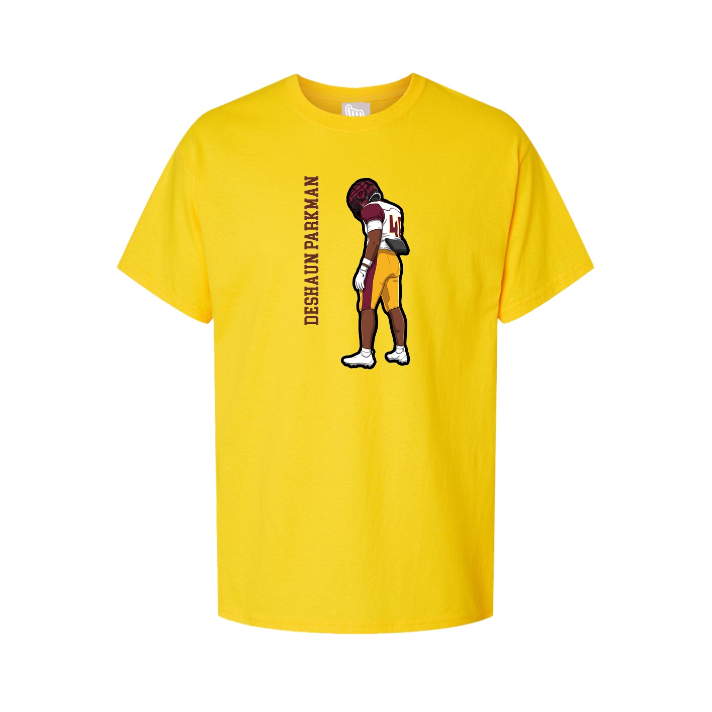 Youth Tee — Name Vertical in Gold