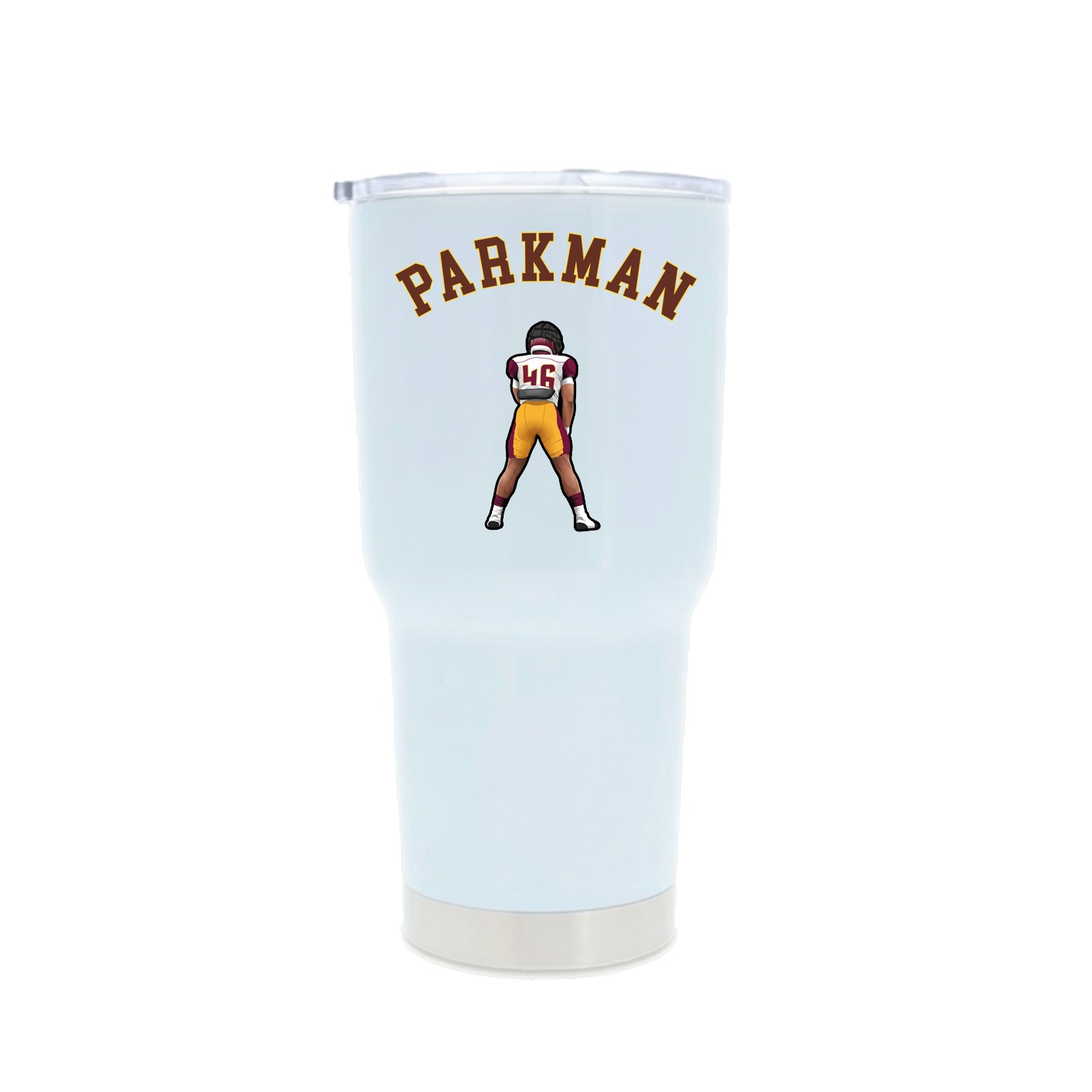 30oz Stainless Steel Tumbler — Shirsey Arch in White