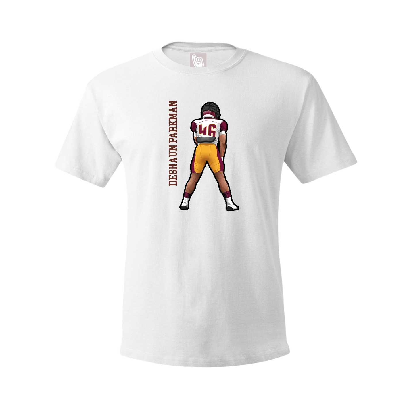 Tee — Name Vertical in White