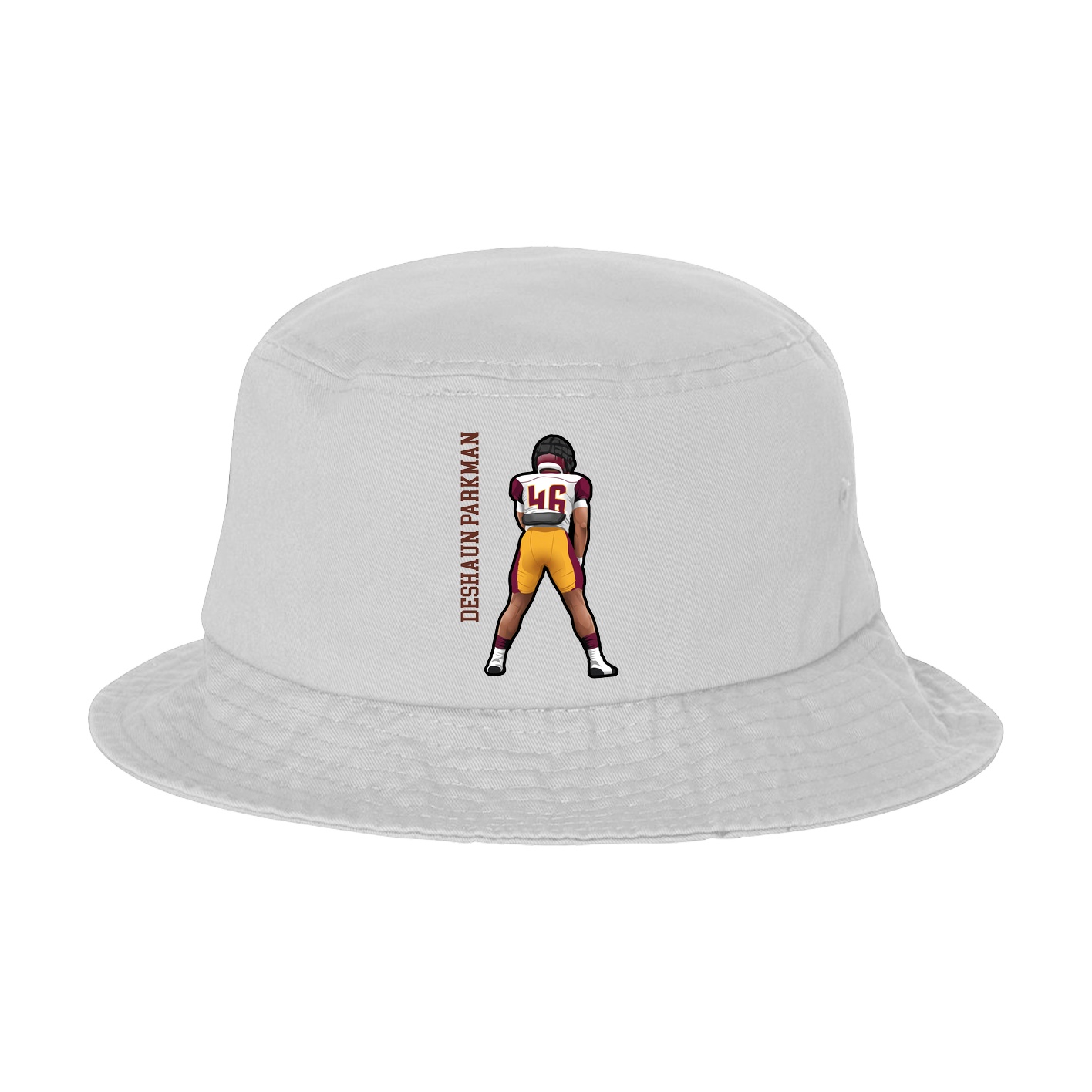 Bucket Cap — Name Vertical in White