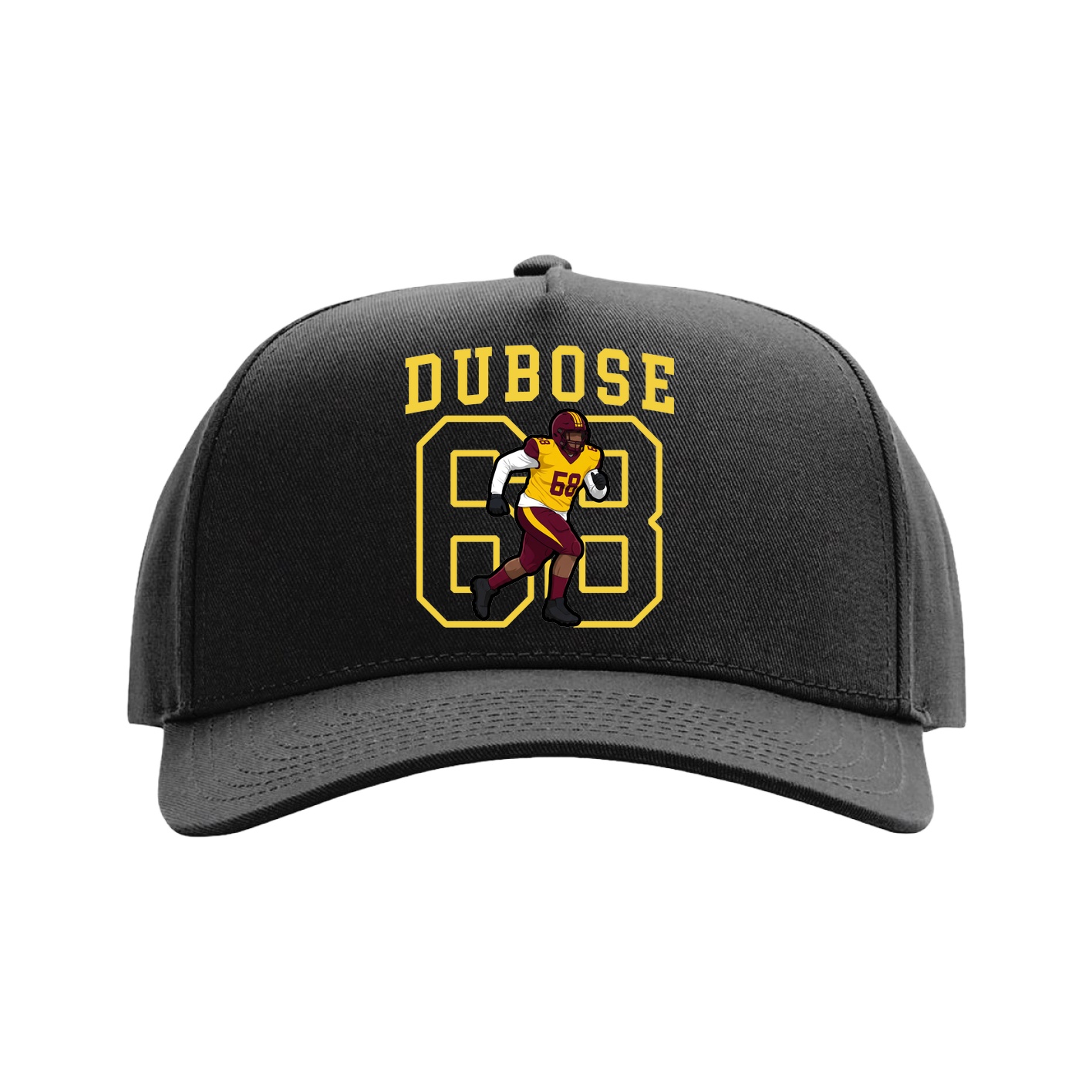 Full Fabric Five-Panel Champ Cap — Shirsey in Black