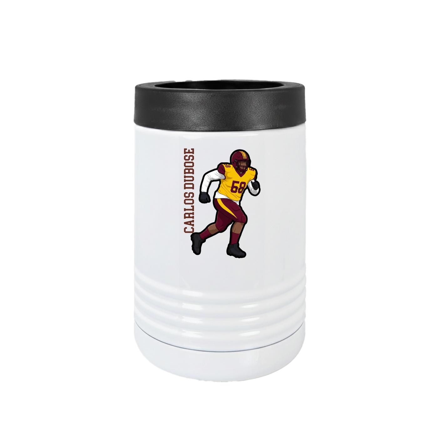 Beverage Holder — Name Vertical in White