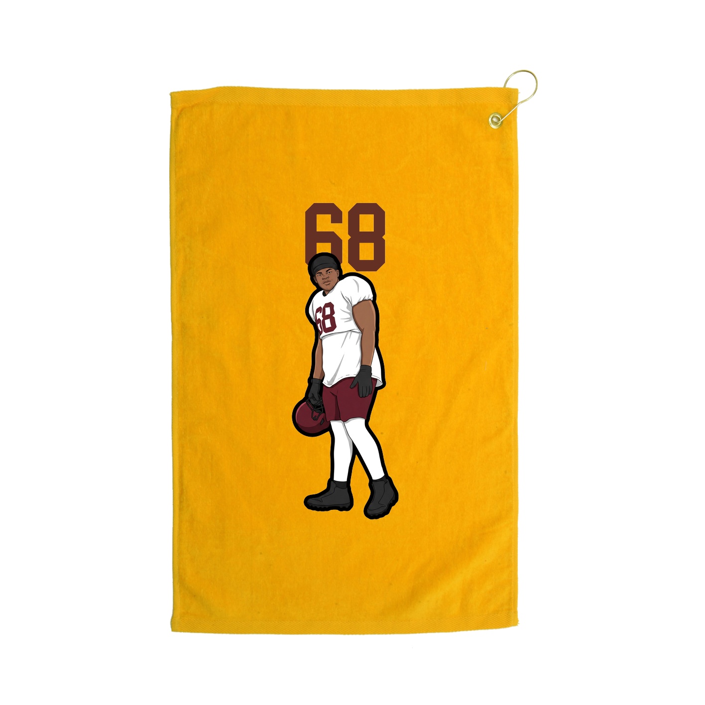 Golf Towel — Number Top in Gold