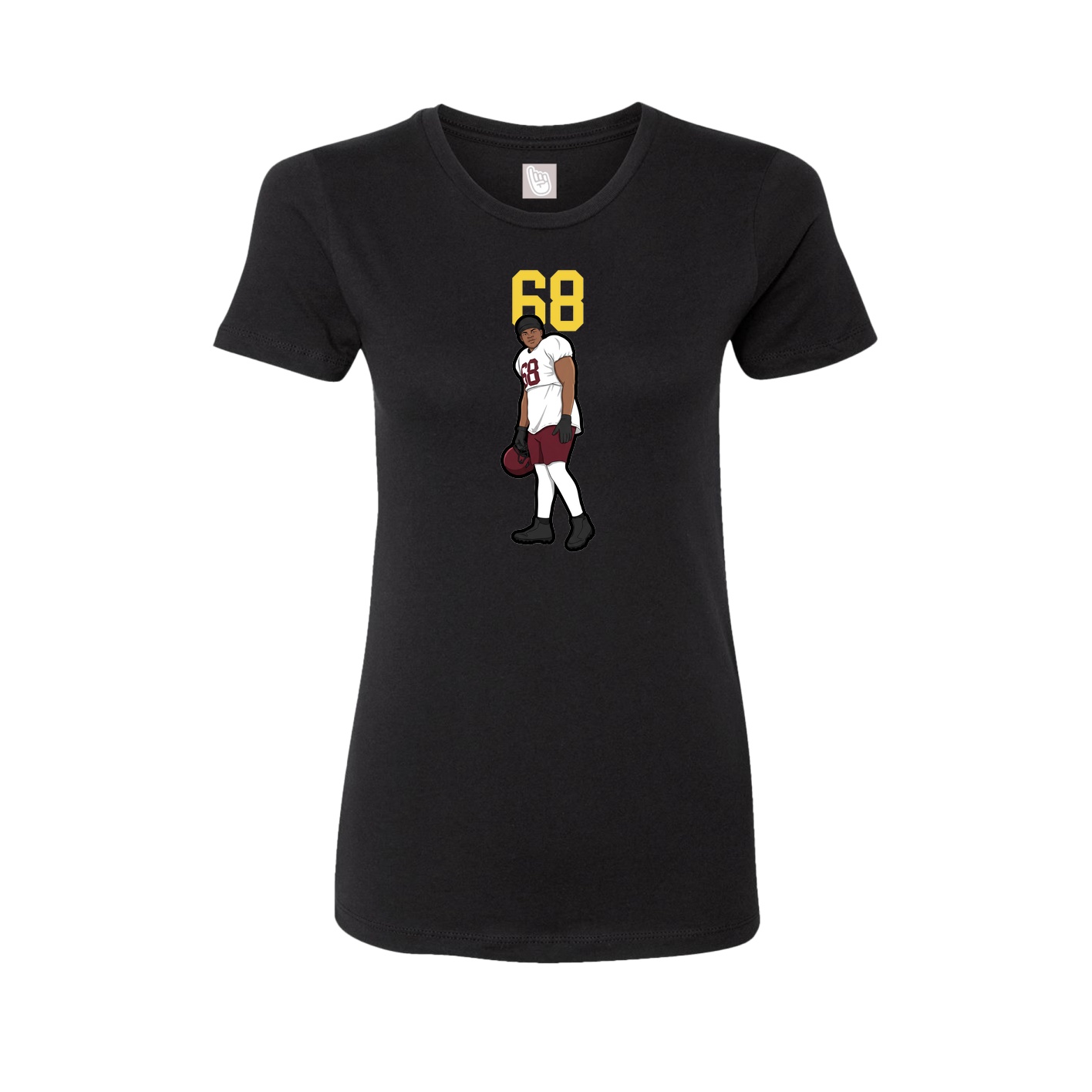 Womens Tee — Number Top in Black