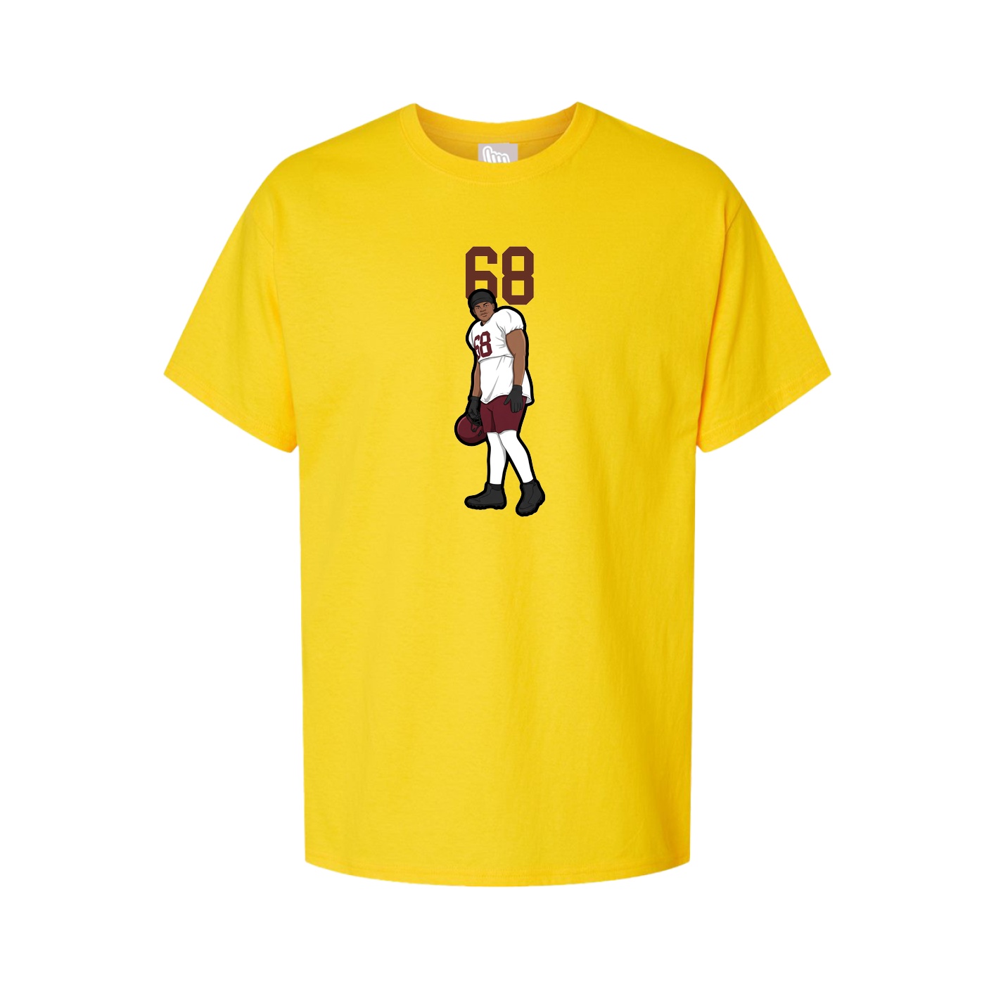 Youth Tee — Number Top in Gold