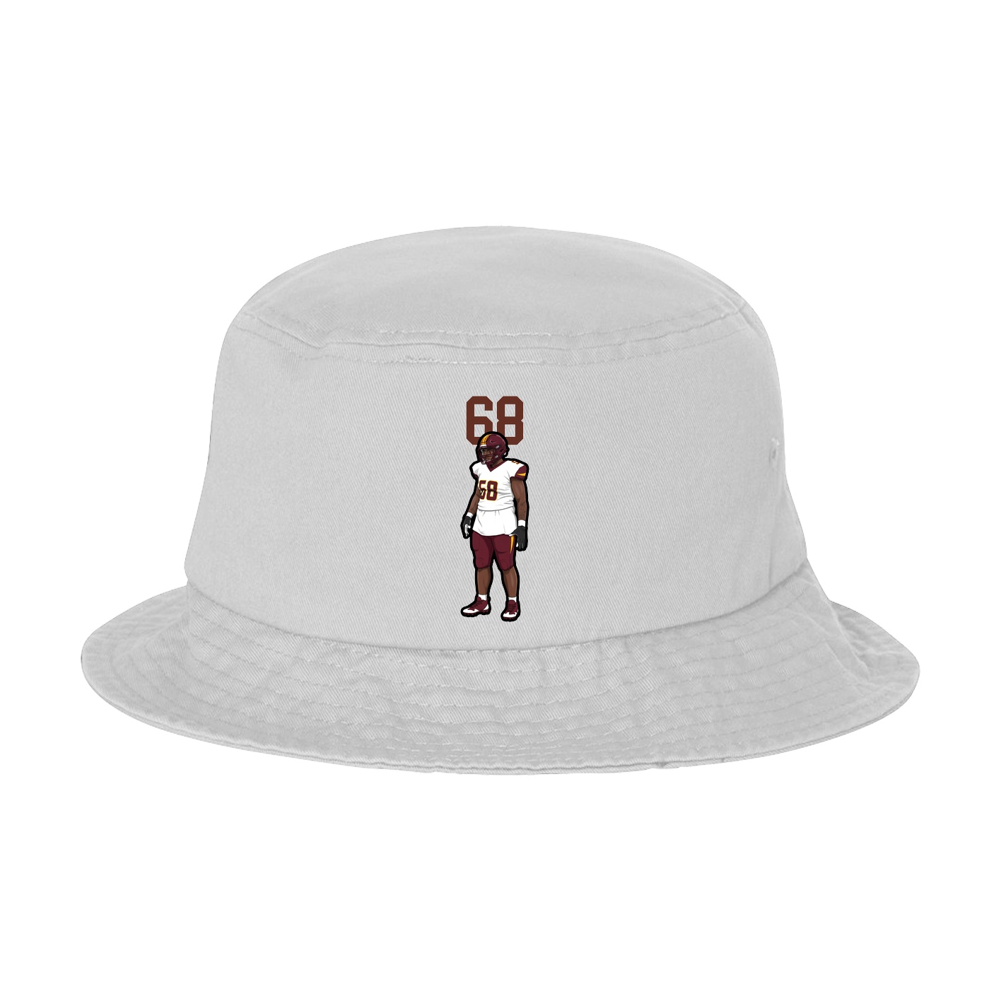 Bucket Cap — Number Top in White