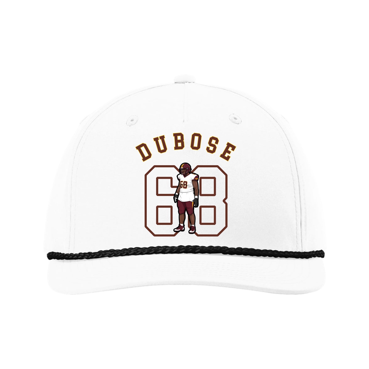 Five-Panel Classic Rope Cap — Shirsey Arch in White