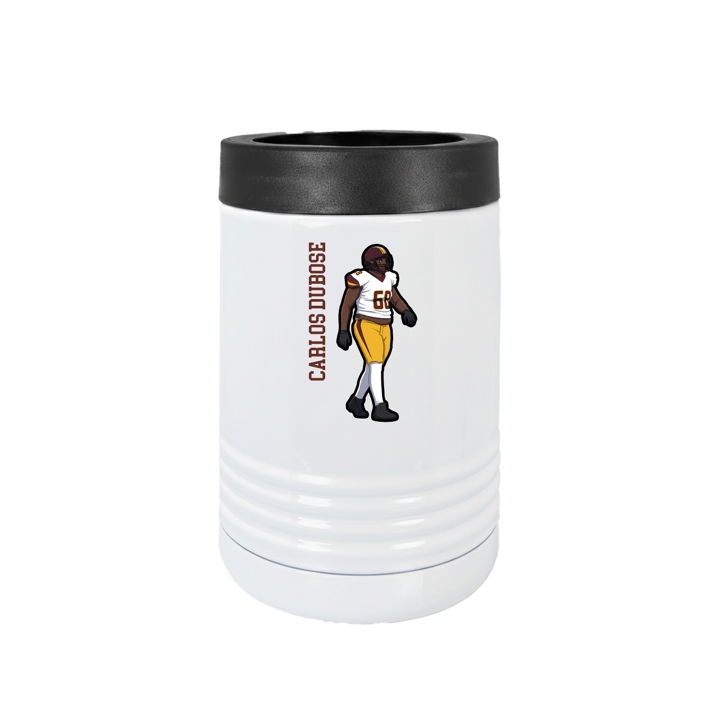 Beverage Holder — Name Vertical in White