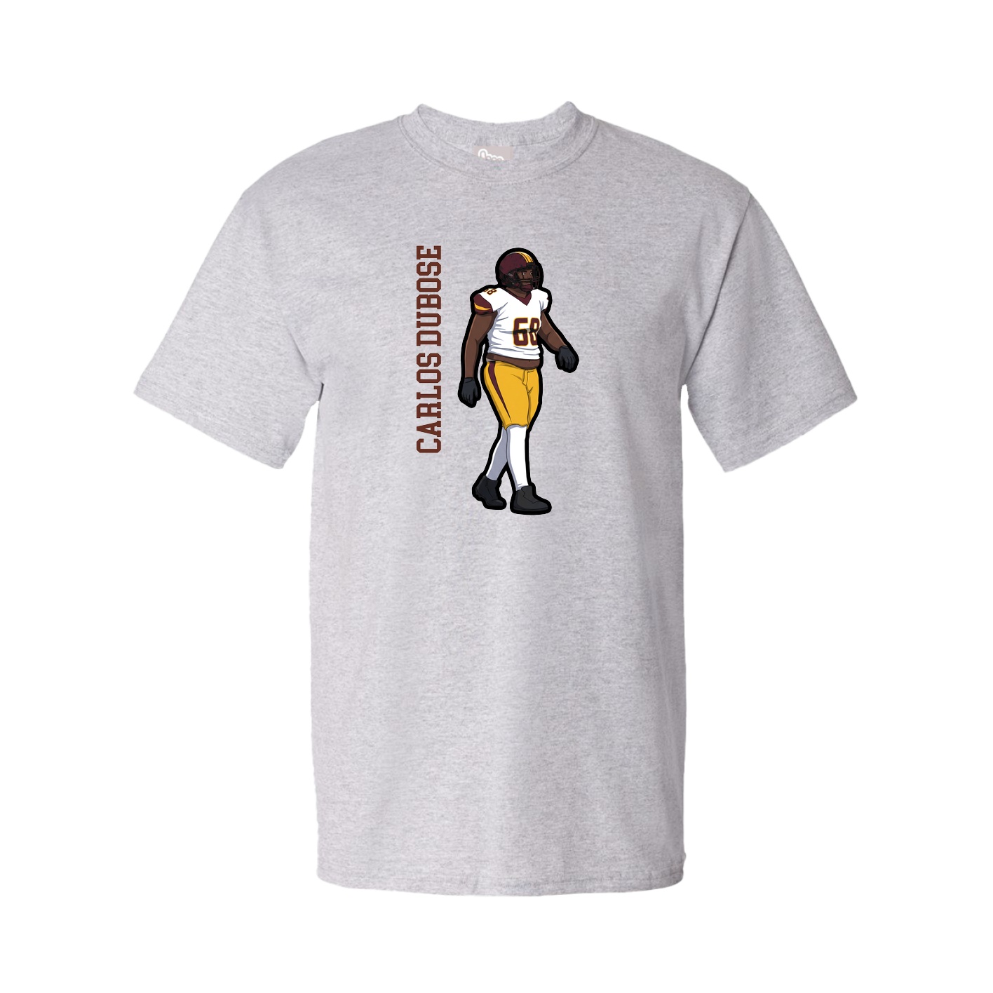 Youth Tee — Name Vertical in Grey