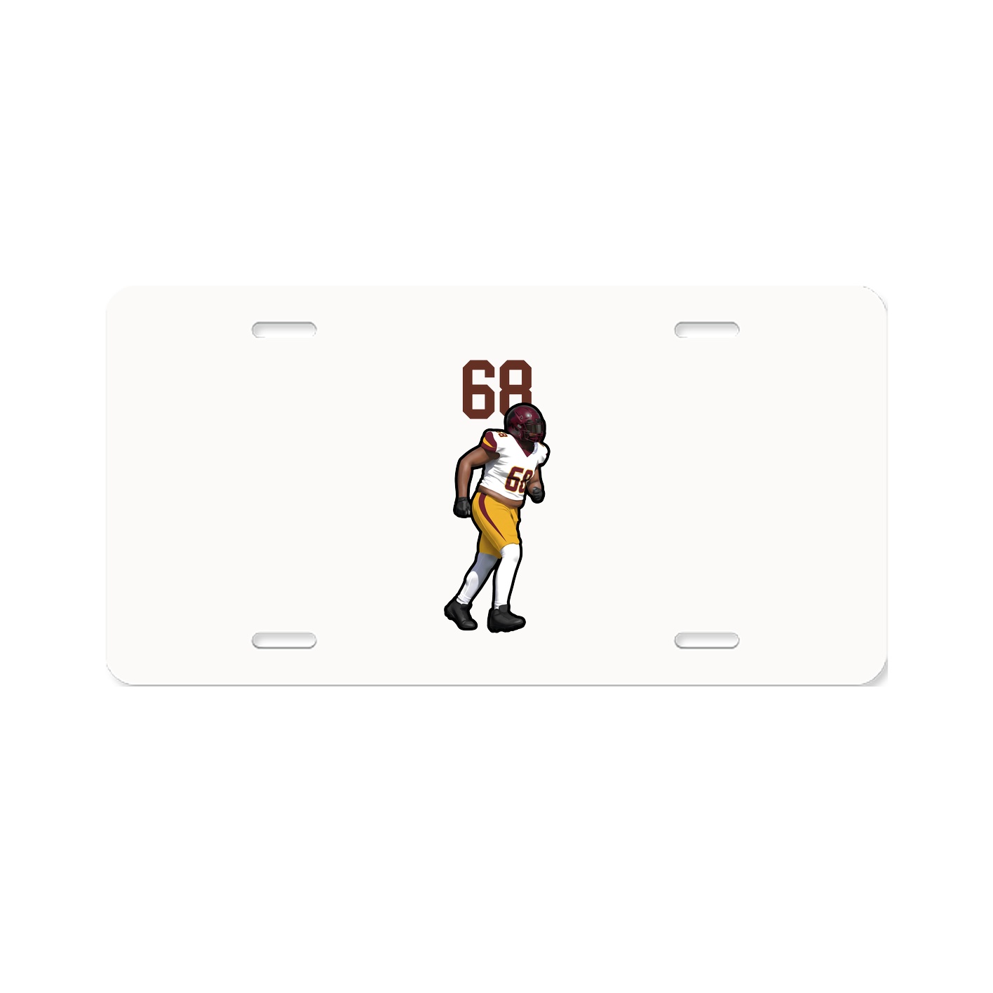 License Plate — Number Top in Classic