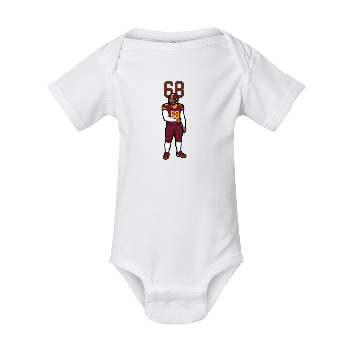 Baby Onesie — Number Top in White
