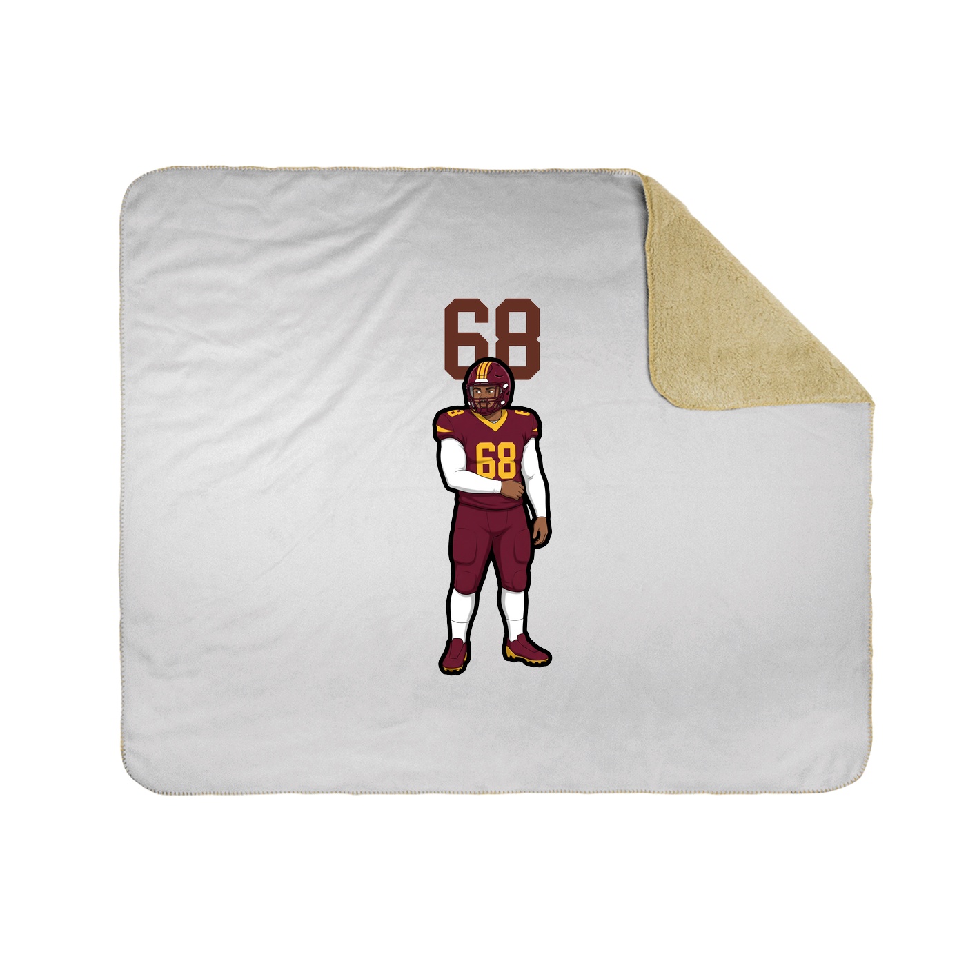 Throw Blanket — Number Top in White