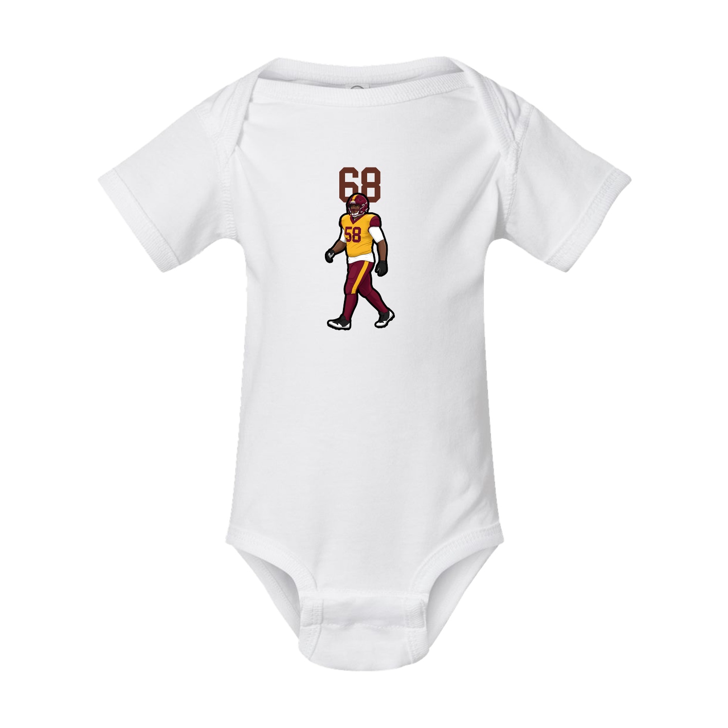 Baby Onesie — Number Top in White