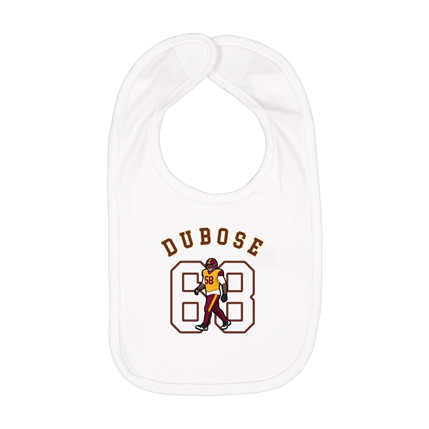 Infant Bib — Shirsey Arch in White