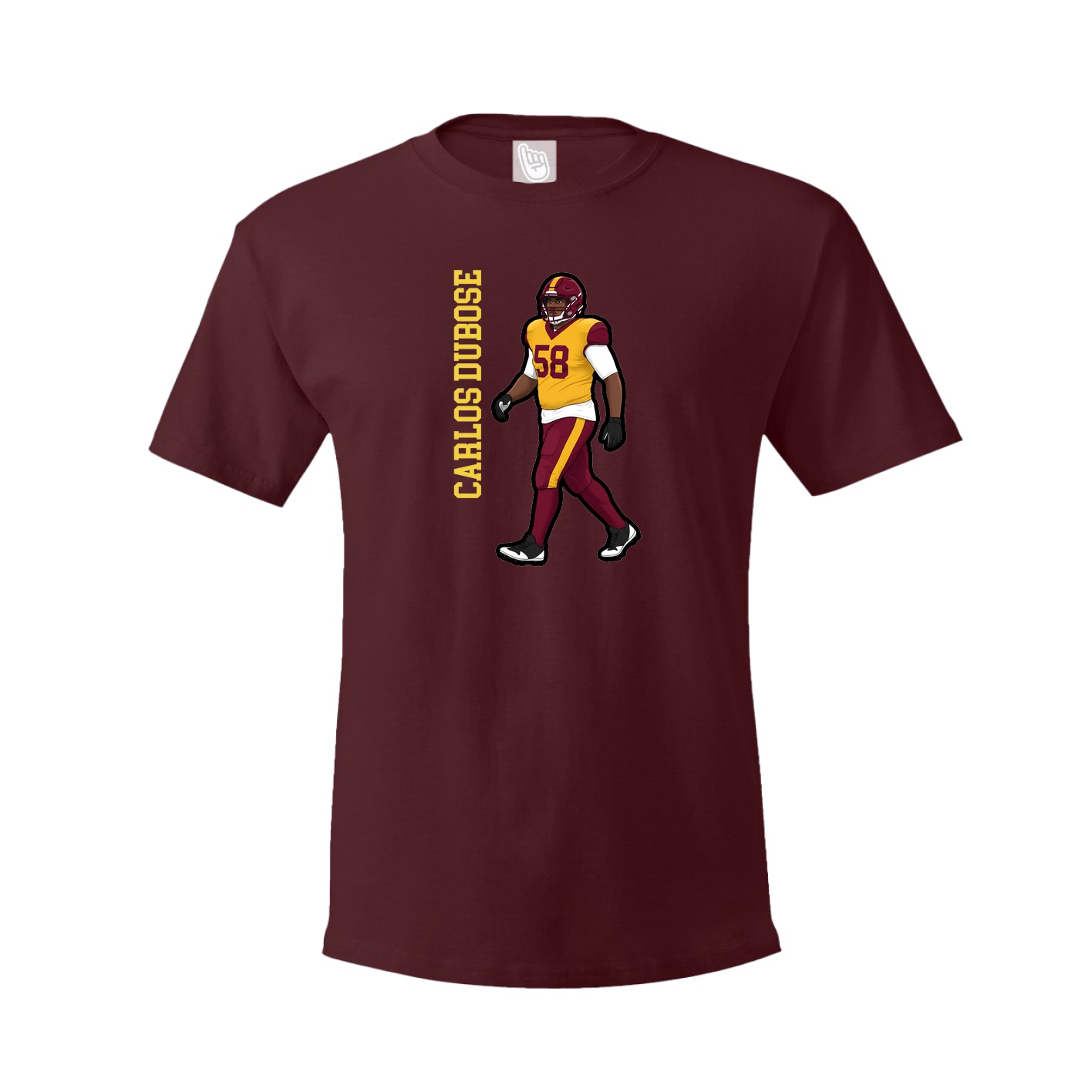 Tee — Name Vertical in Maroon