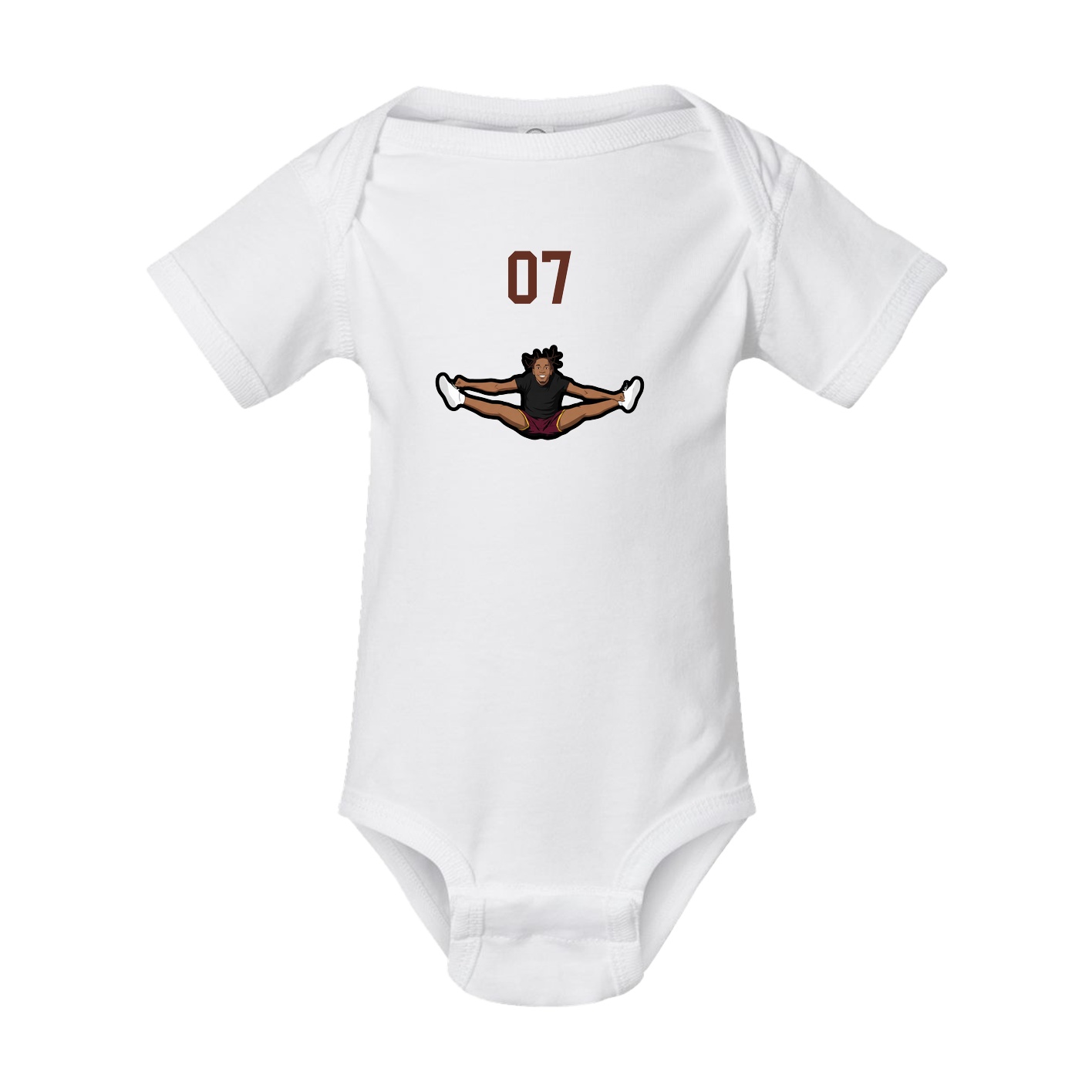 Baby Onesie — Number Top in White