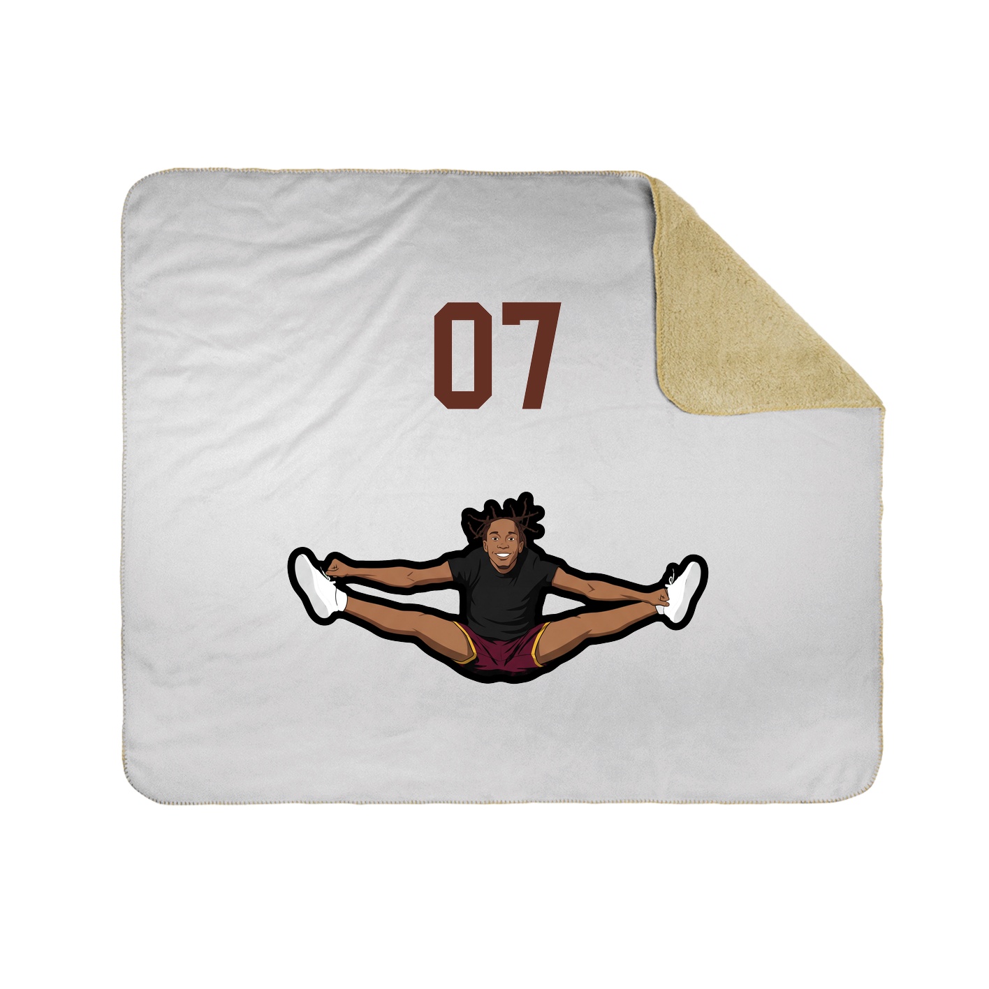 Throw Blanket — Number Top in White